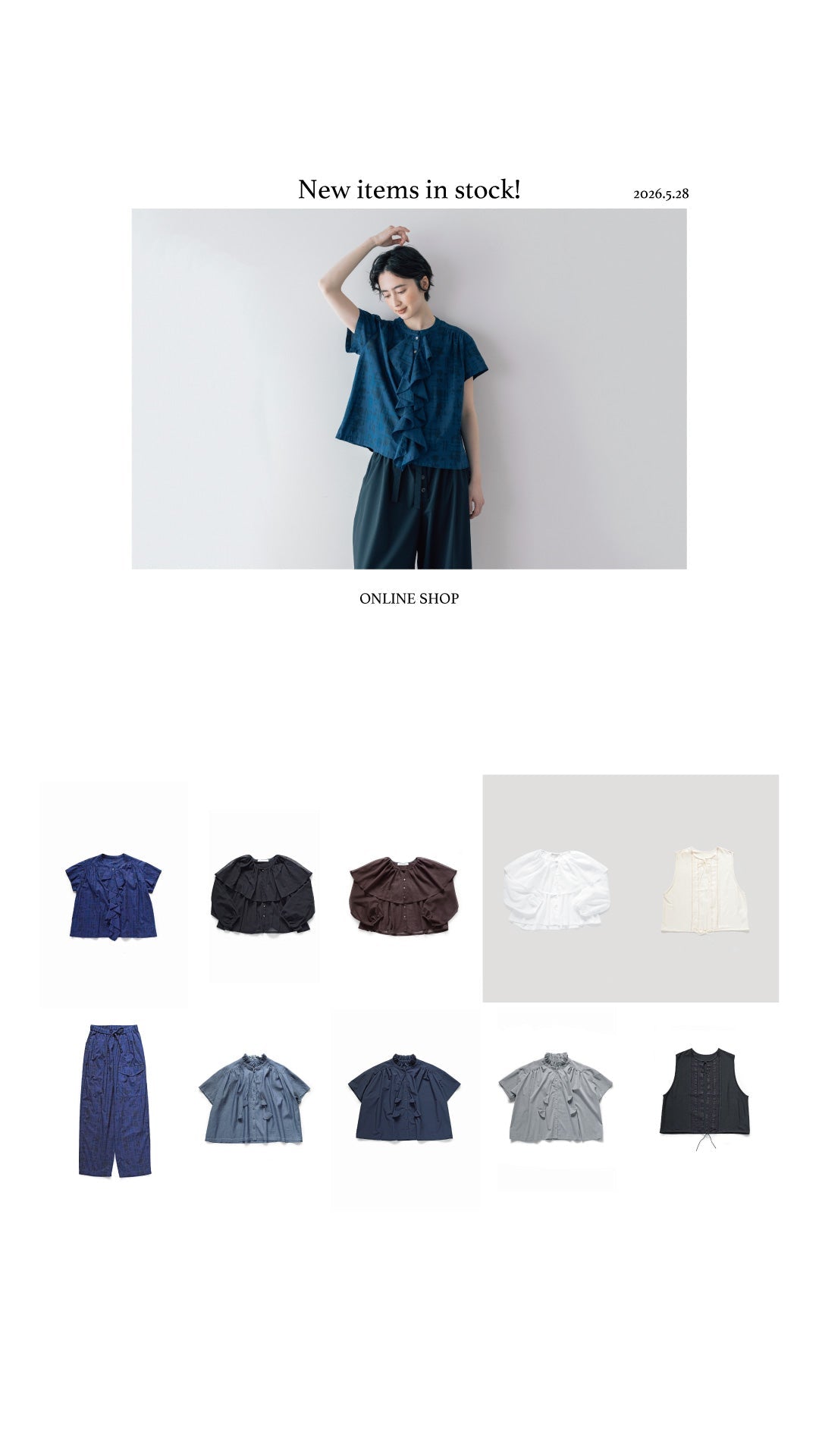 ONLINE SHOP：2026 Summer Collection 入荷しました！