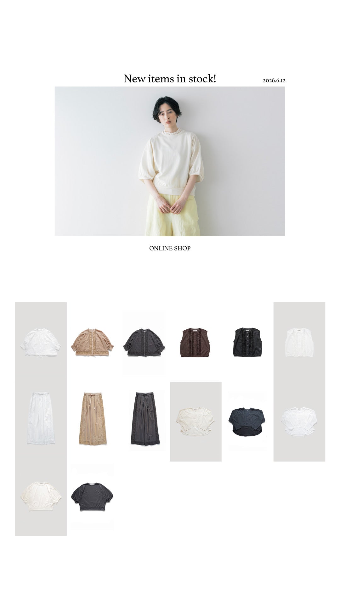 ONLINE SHOP：2026 Summer Collection 入荷しました！