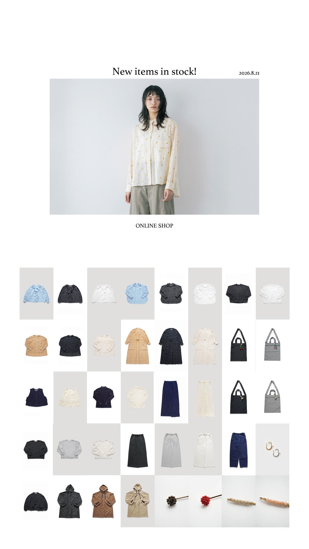 ONLINE SHOP：2026 Autumn Collection 入荷しました！