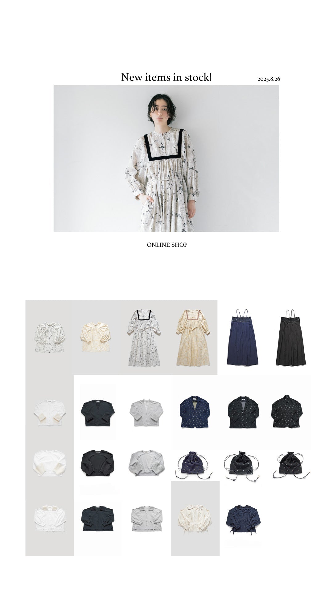 ONLINE SHOP：2025 Autumn & Winter Collection 入荷しました！