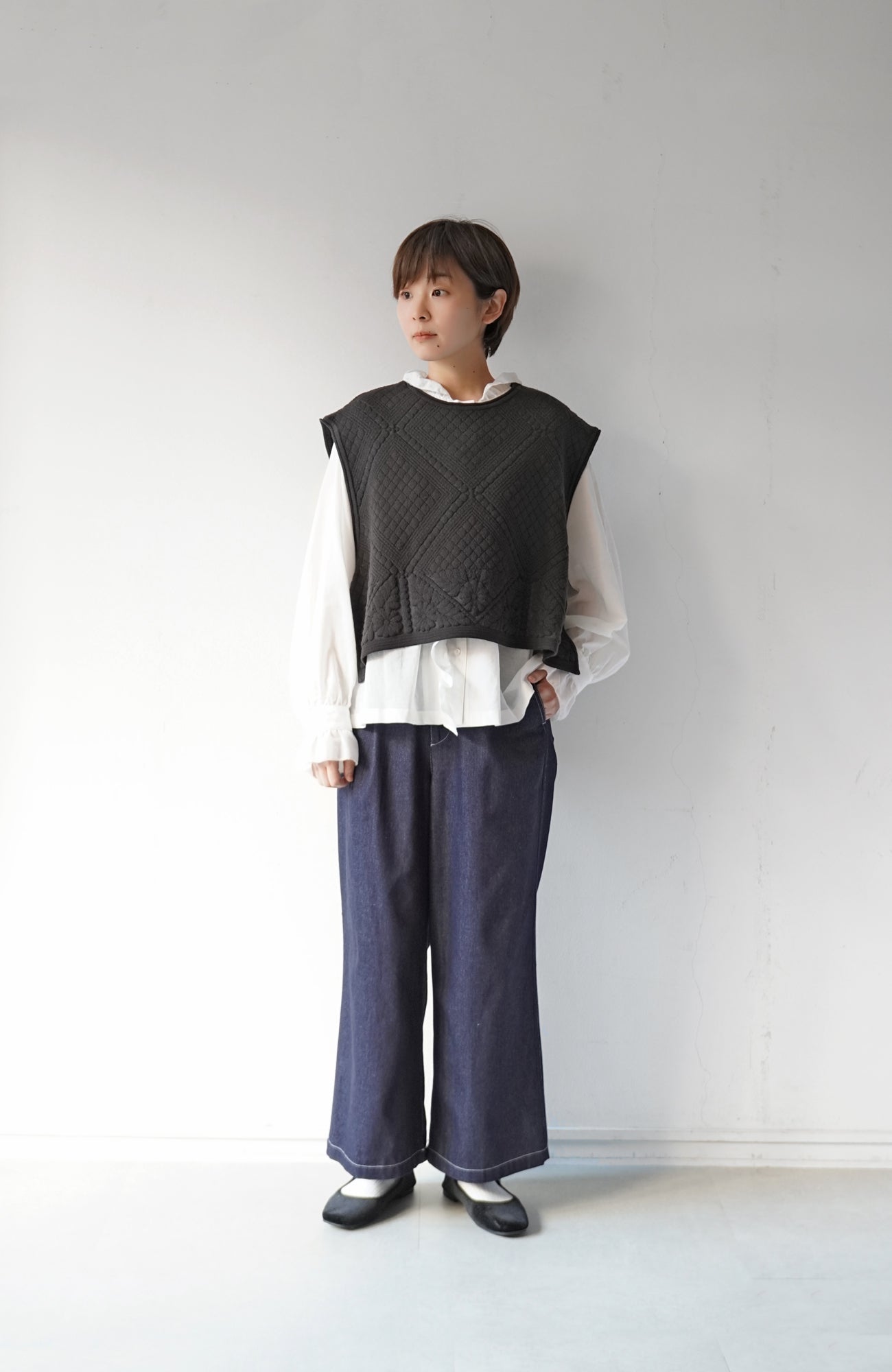 Quilted knit vest (2024 Autumn Winter Collection)