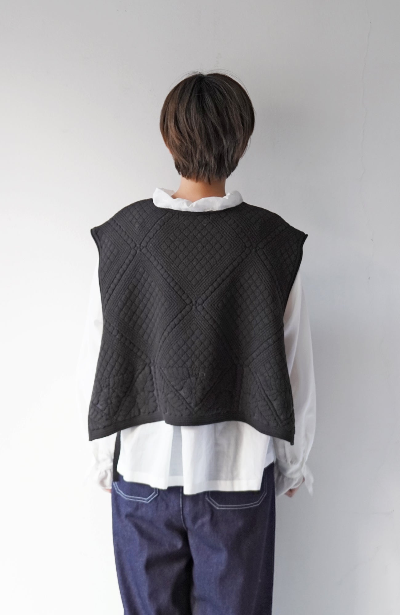 Quilted knit vest (2024 Autumn Winter Collection)