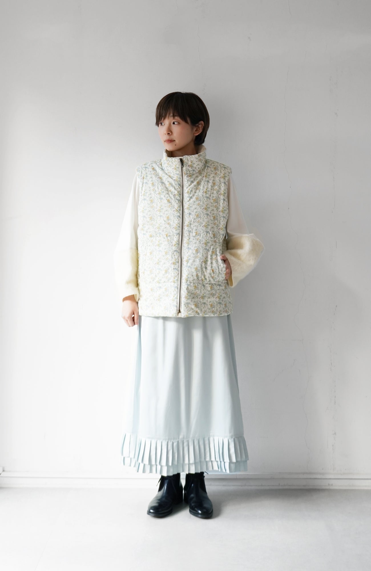 Hem Pleated Skirt (2024 Autumn Winter Collection)