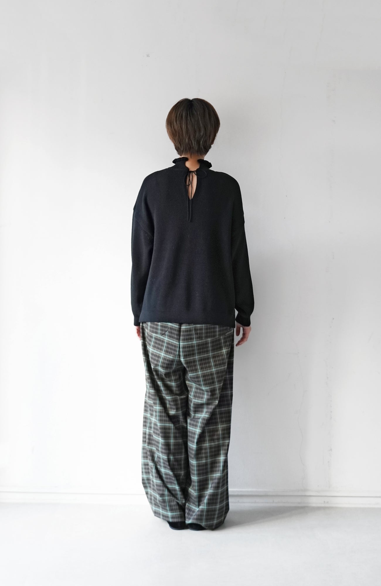 Frill neck knit 2way pullover (2024 Autumn Winter Collection)