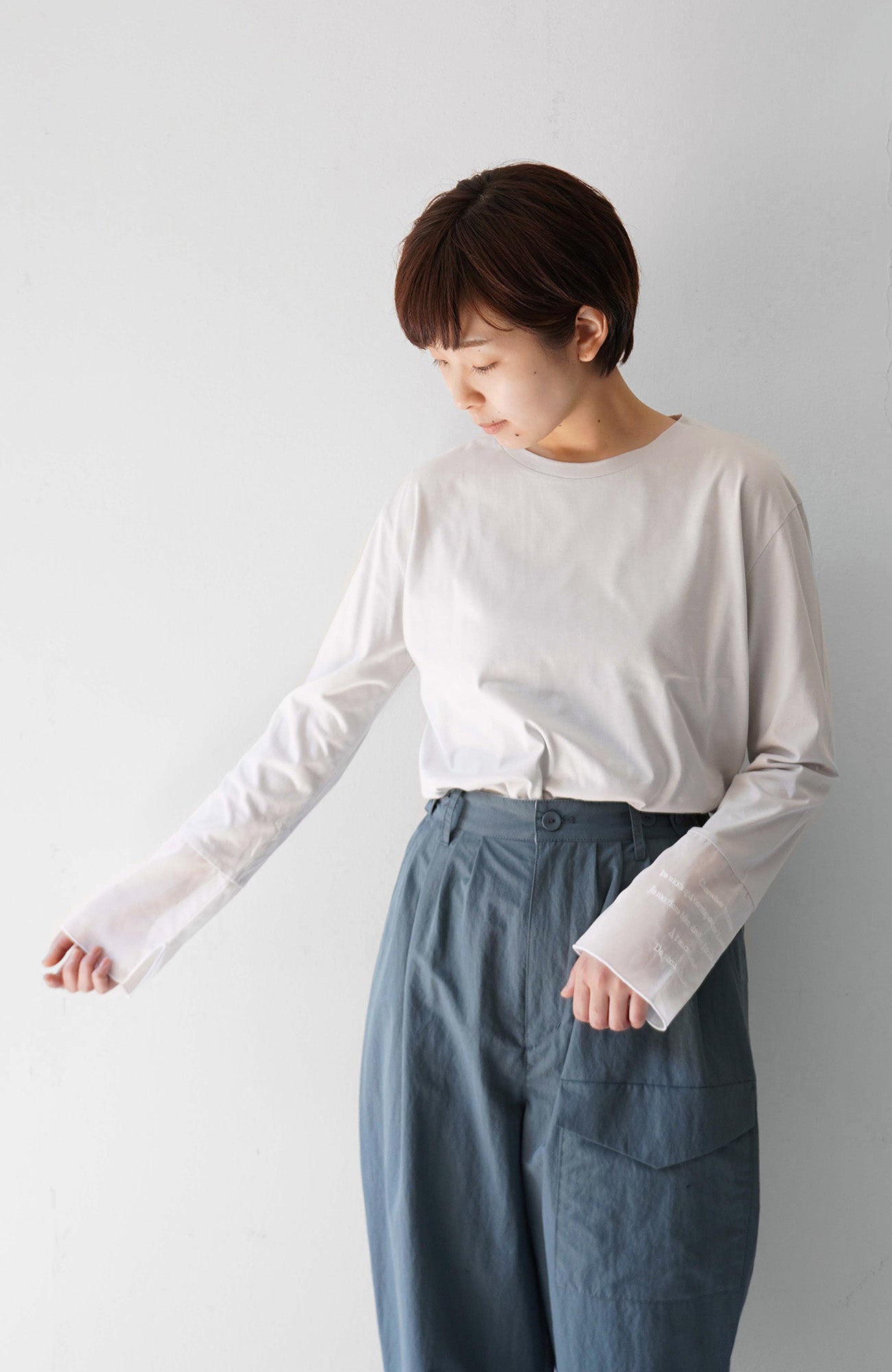 "LETTRE"カフTシャツ(2023 Autumn Winter Collection)
