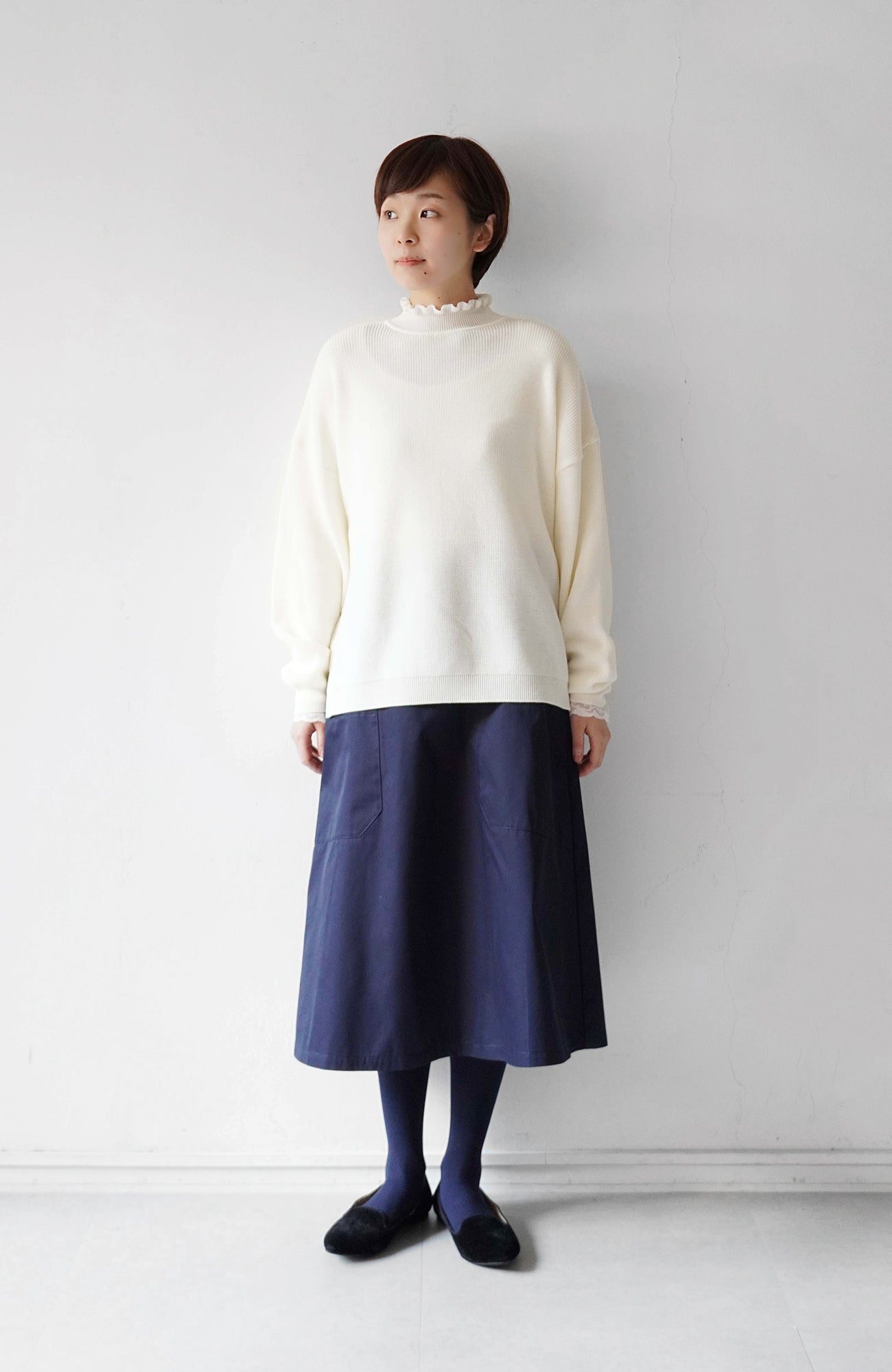 フリルネックニット2wayプルオーバー(2023 Autumn Winter Collection)