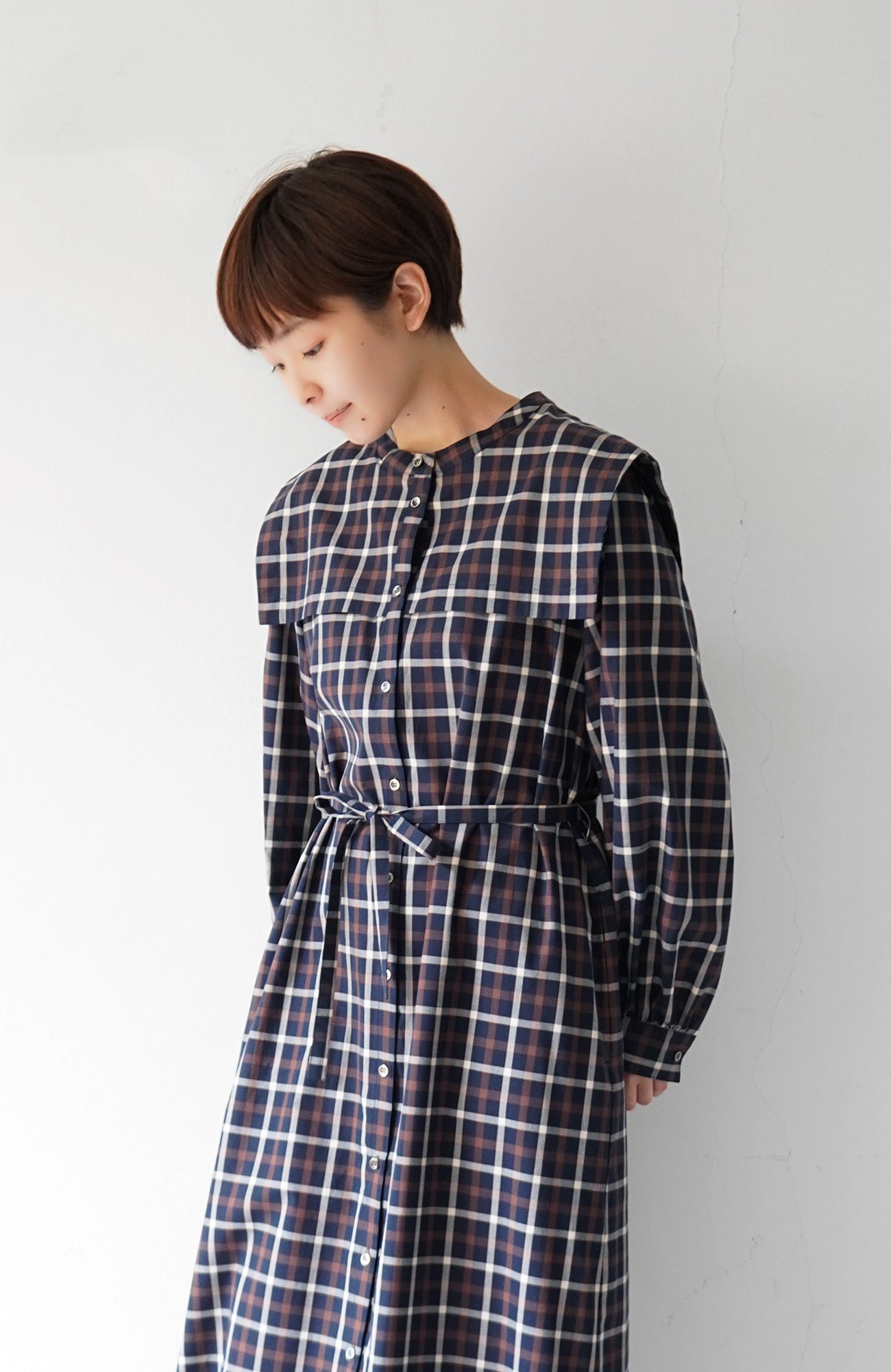 Check dress (2023 Winter Collection)