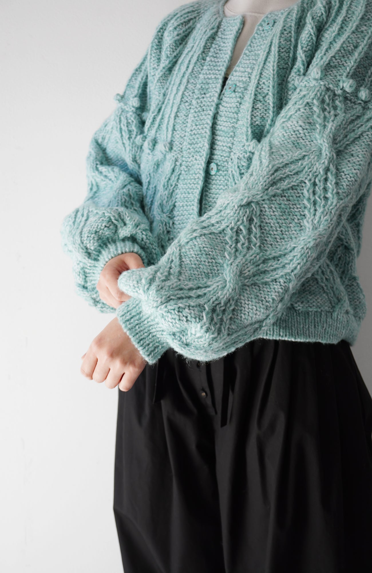 Hand-knitted 2-way knit (2024 Autumn Winter Collection)