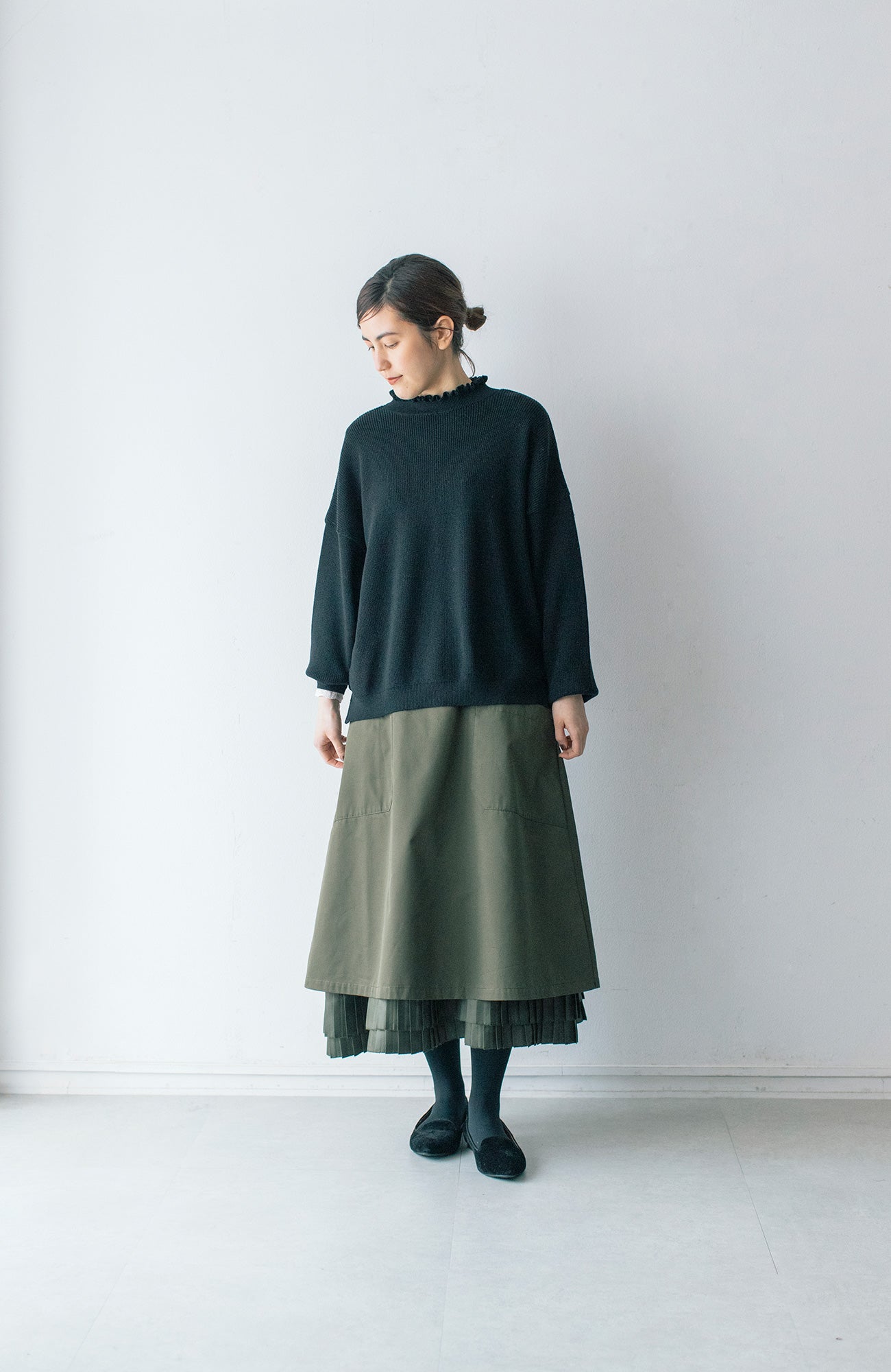 フリルネックニット2wayプルオーバー(2023 Autumn Winter Collection)