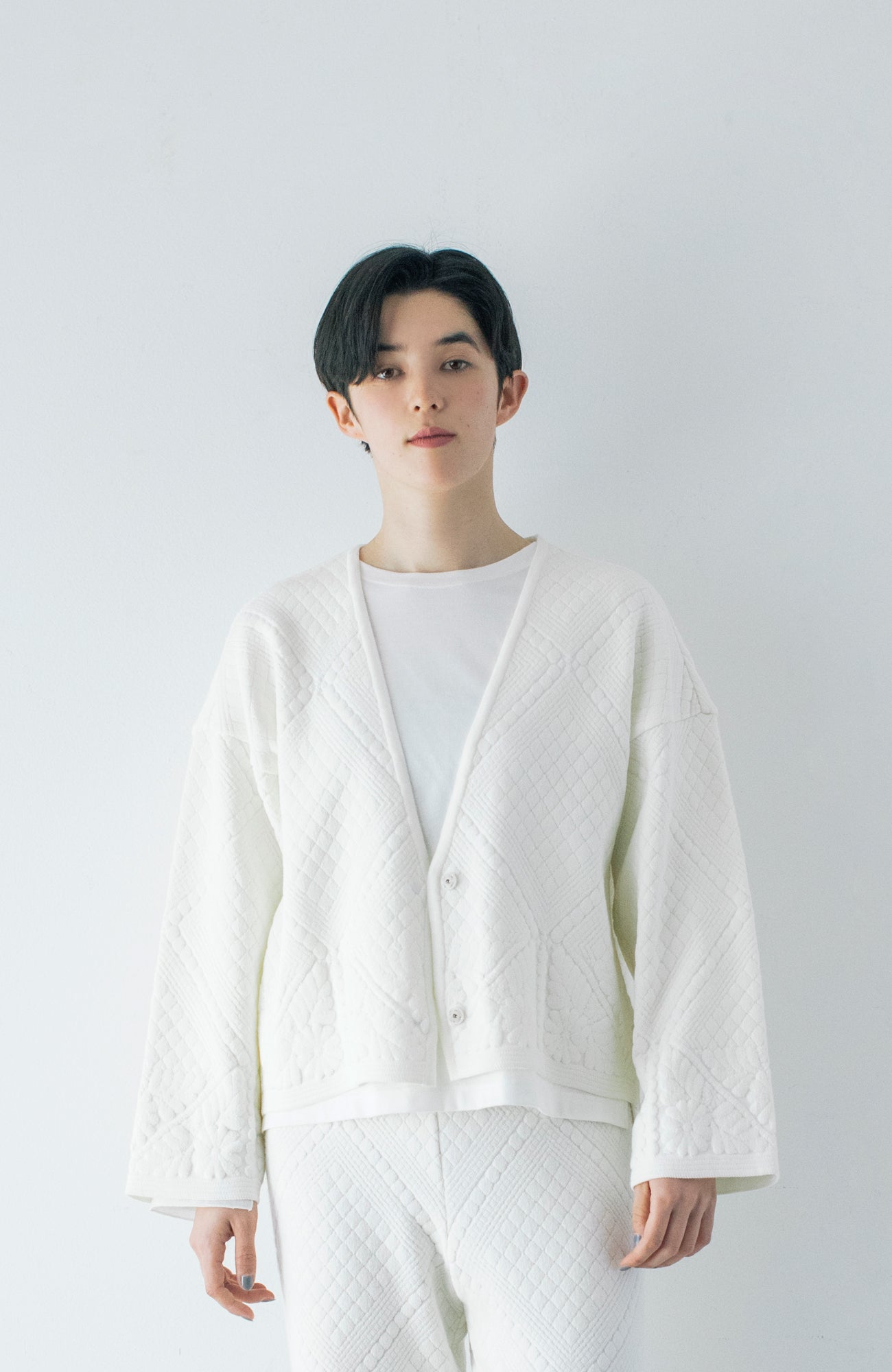 Quilted knit jacket (2024 Autumn Winter Collection)