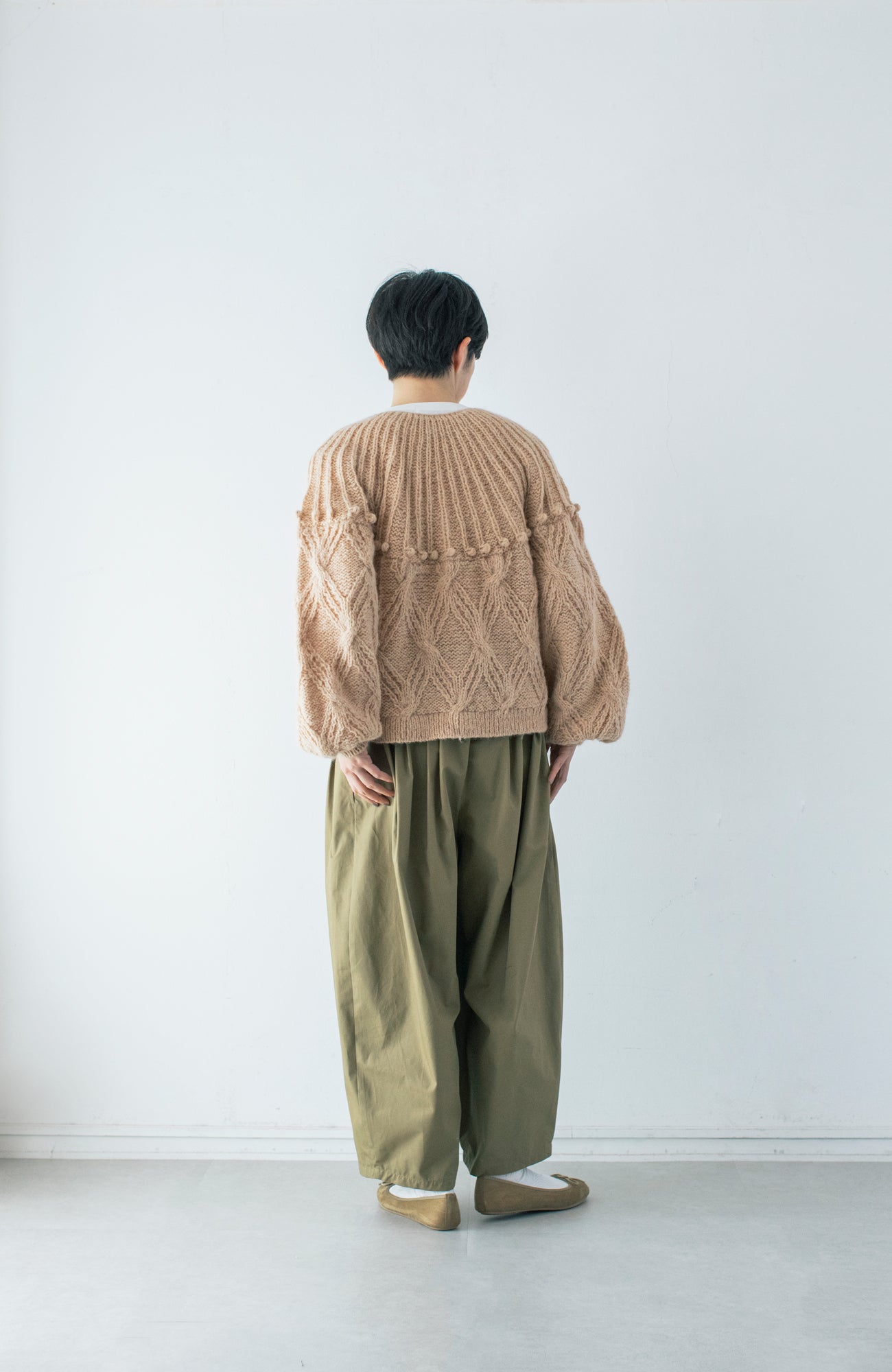 Hand-knitted 2-way knit (2024 Autumn Winter Collection)