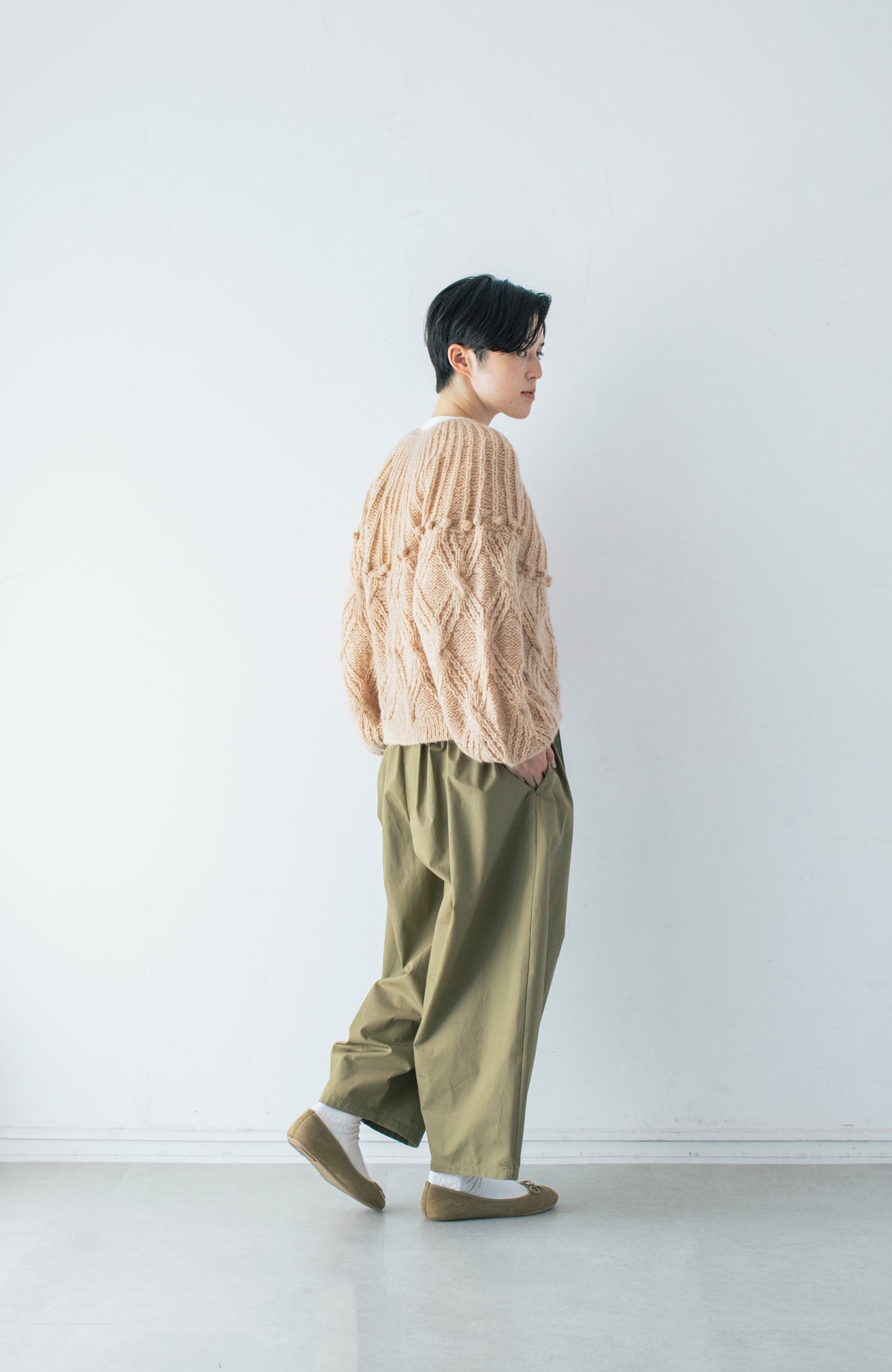 Hand-knitted 2-way knit (2024 Autumn Winter Collection)