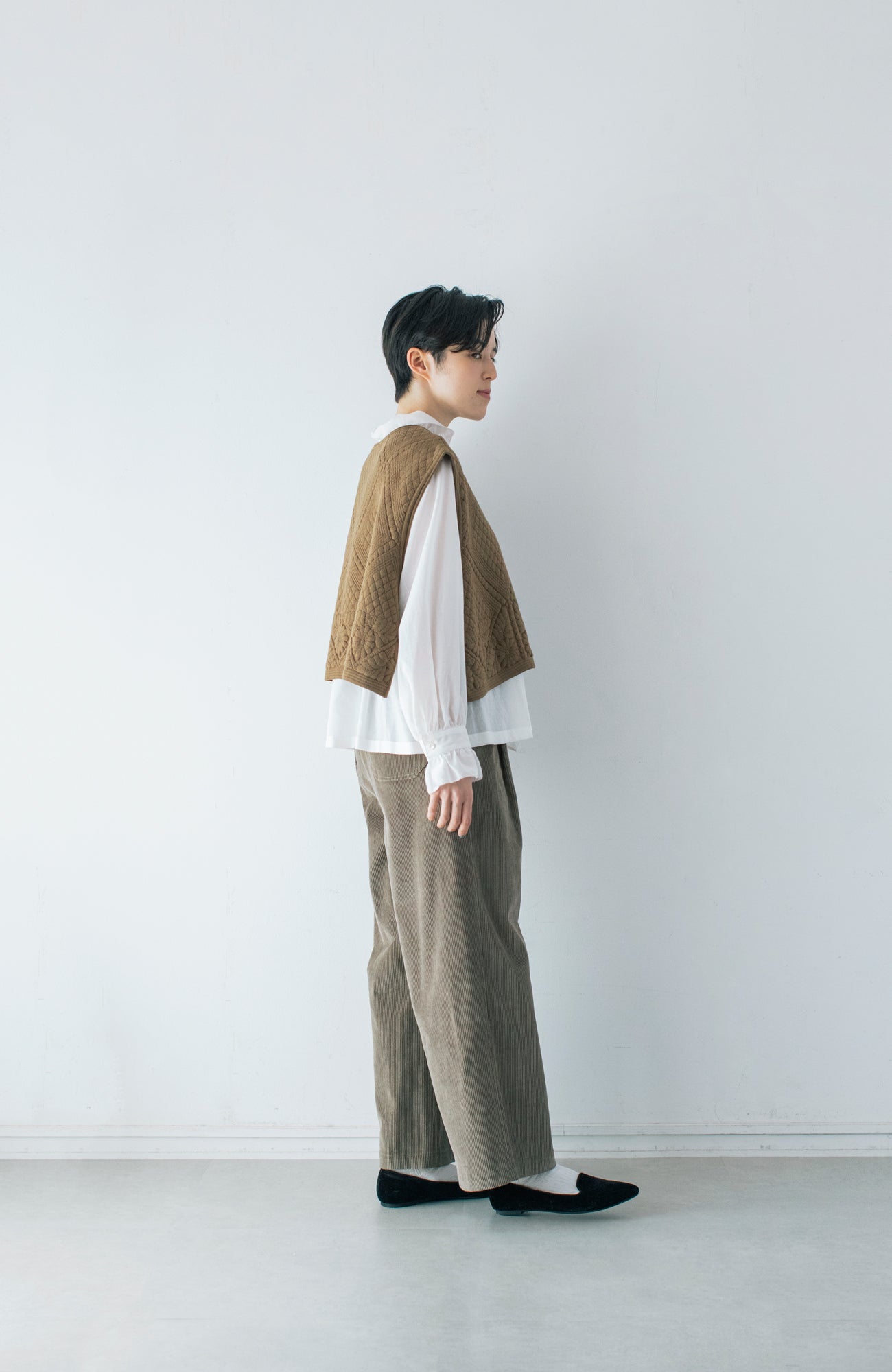 Quilted knit vest (2024 Autumn Winter Collection)