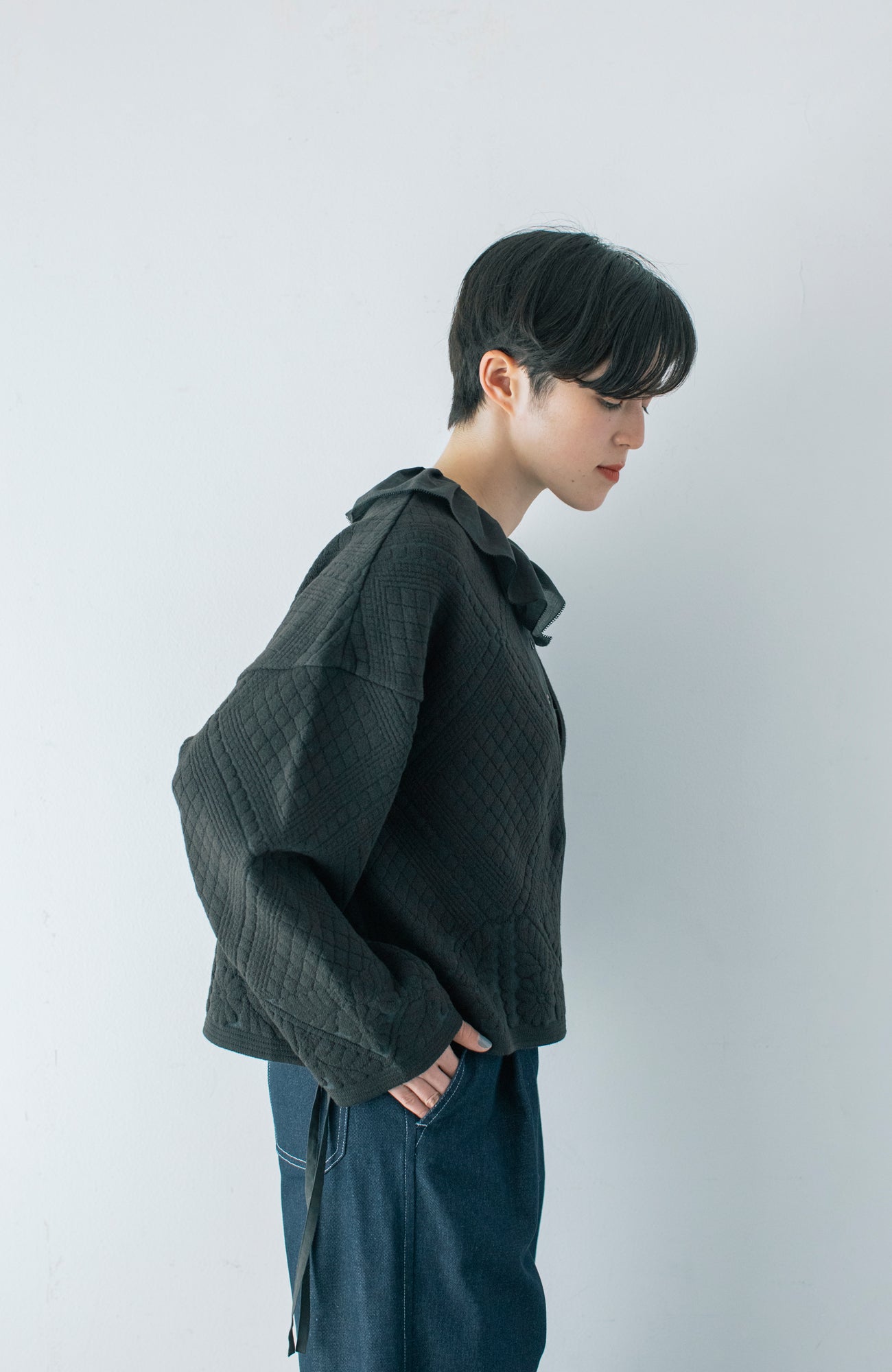 Quilted knit jacket (2024 Autumn Winter Collection)