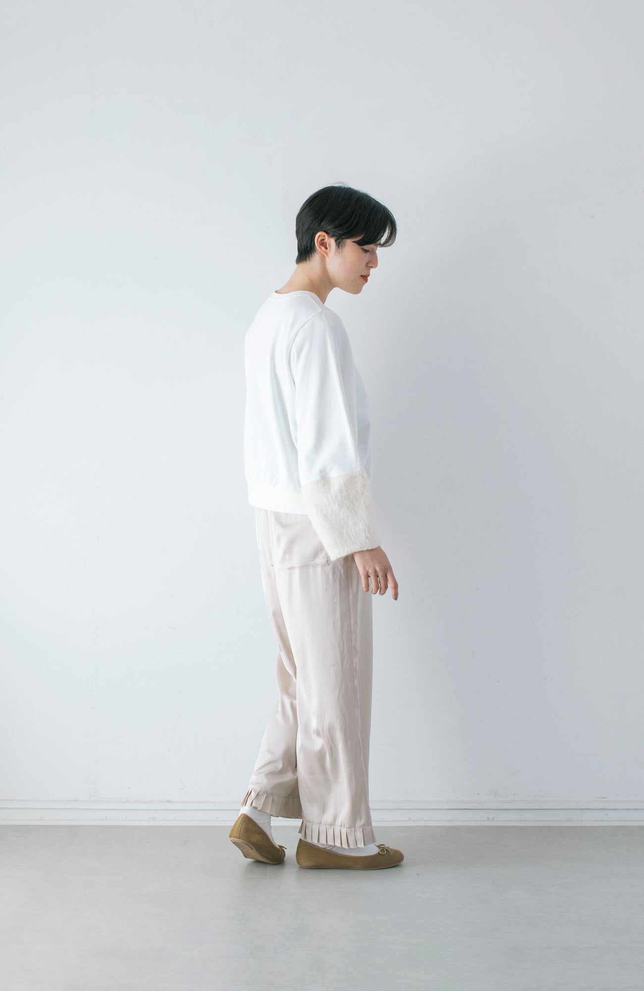 Hem pleated pants (2024 Autumn Winter Collection)