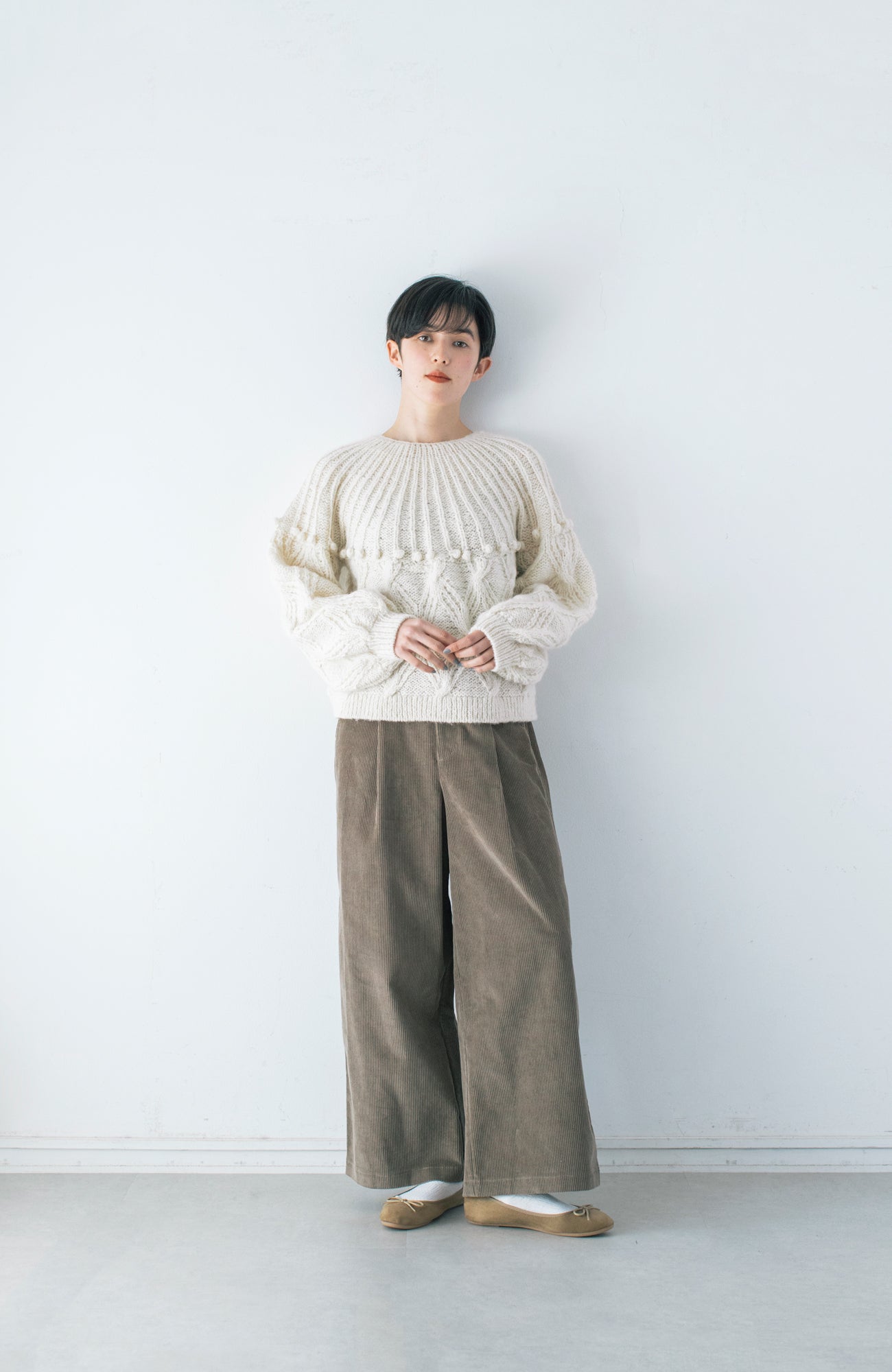 Hand-knitted 2-way knit (2024 Autumn Winter Collection)