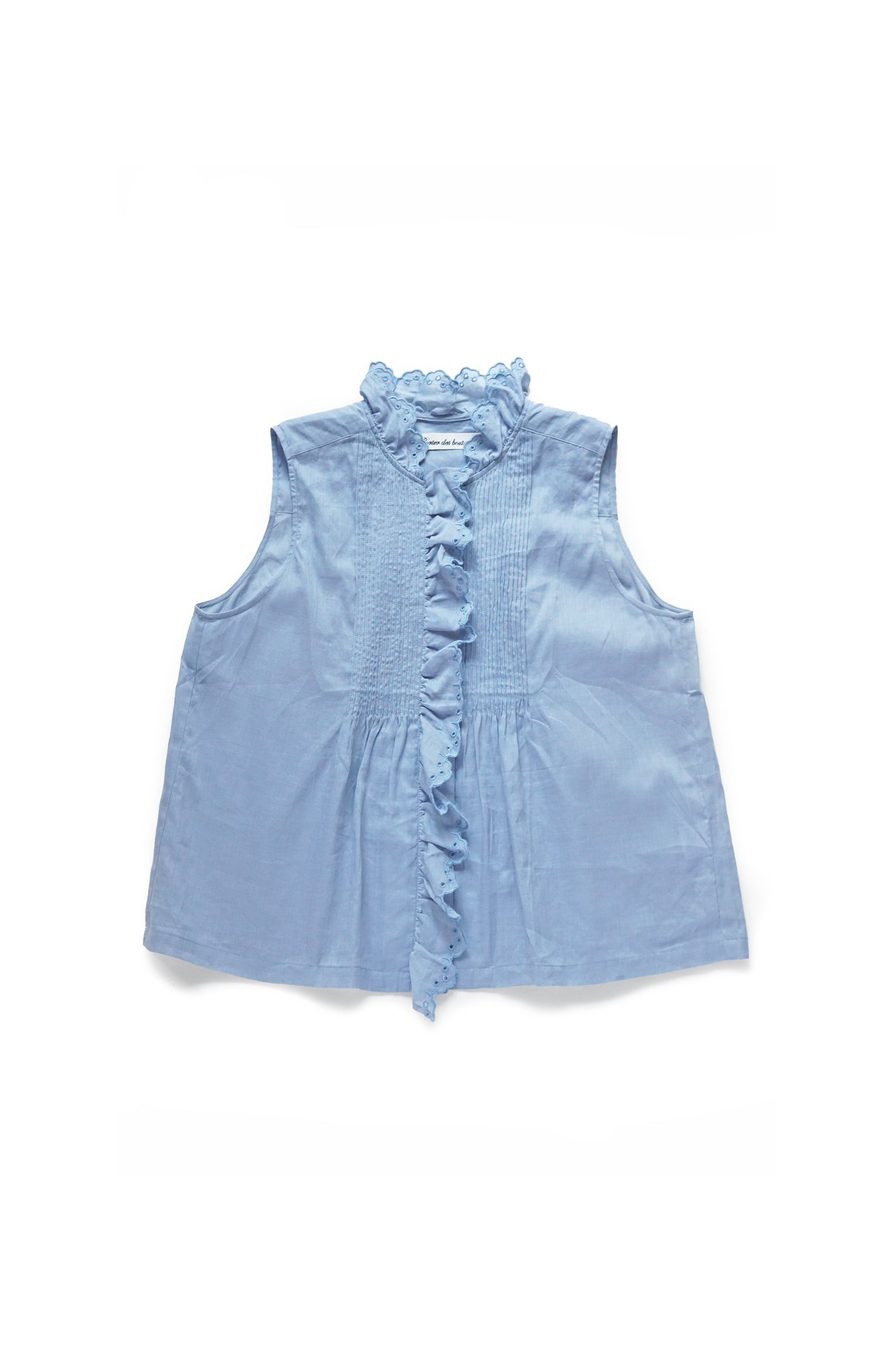 Bowler scallop sleeveless blouse (2024 Summer Collection)