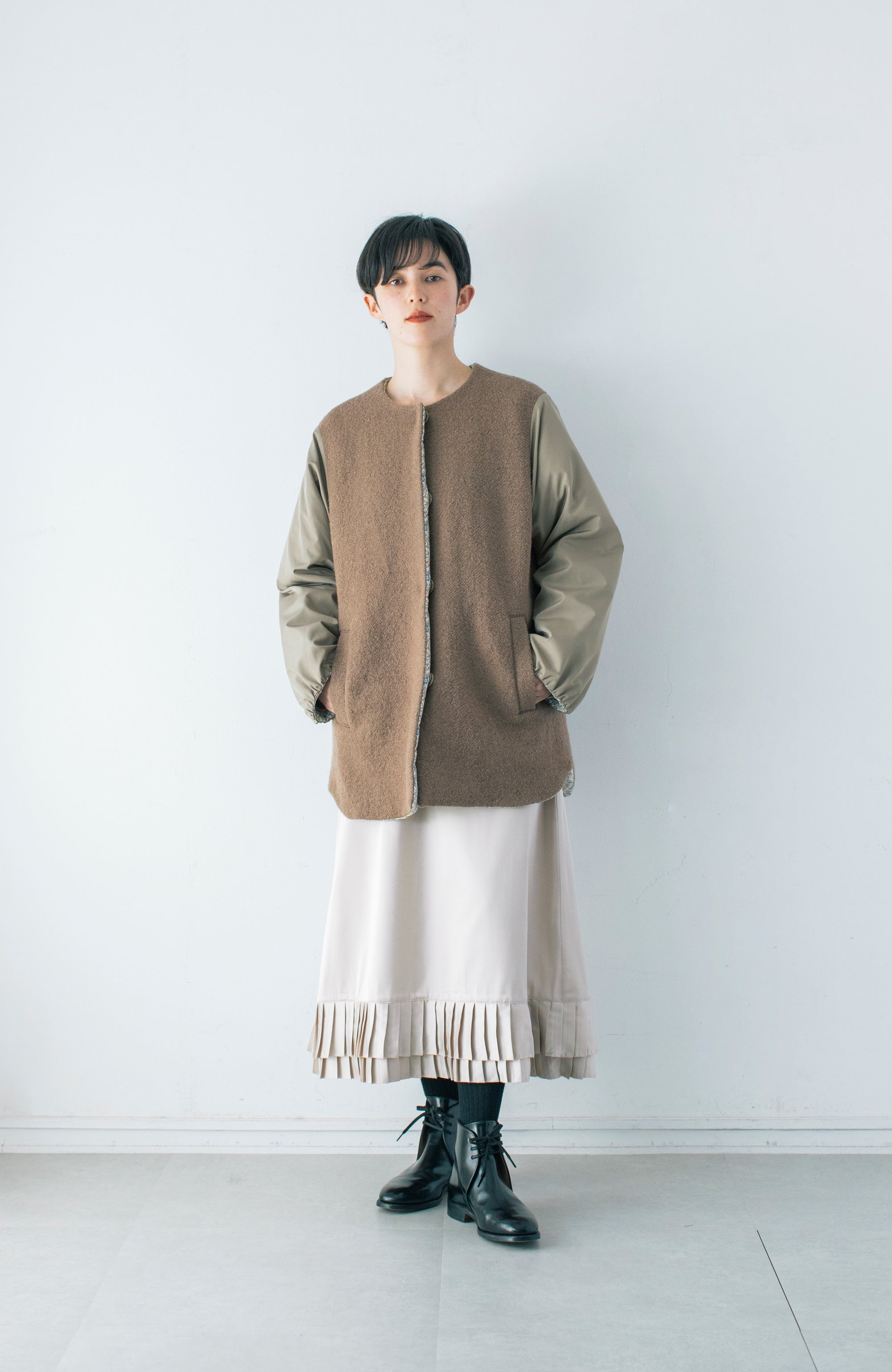 Hem Pleated Skirt (2024 Autumn Winter Collection)