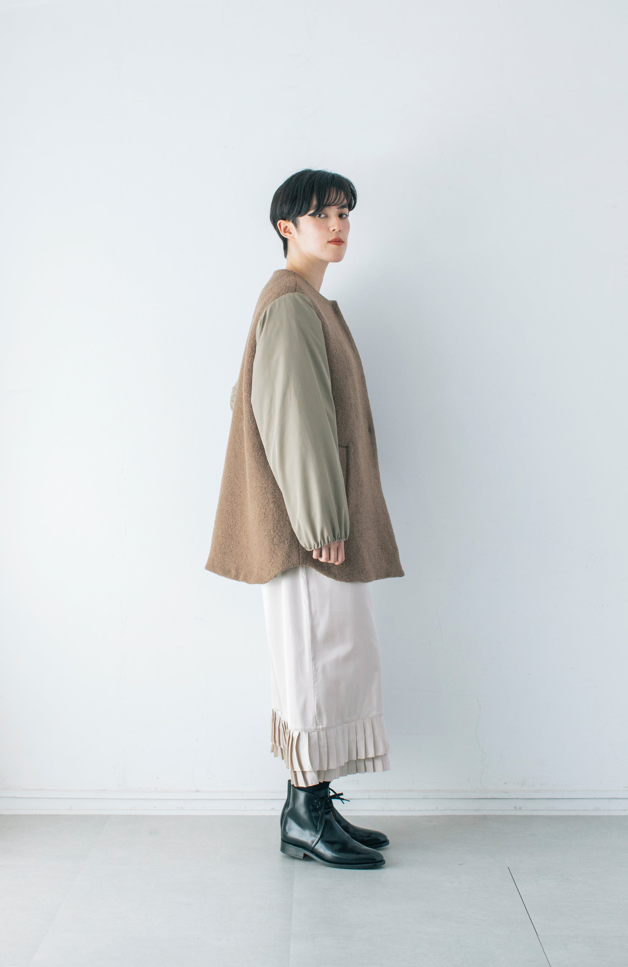 Hem Pleated Skirt (2024 Autumn Winter Collection)