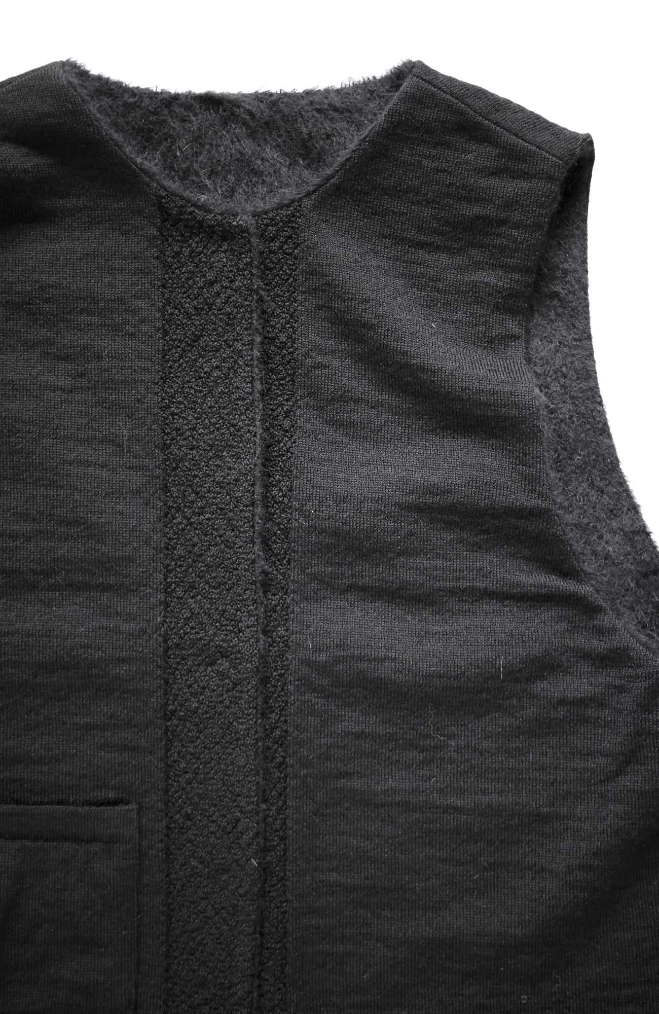 Shaggy x knit reversible vest (2024 Autumn Winter Collection)