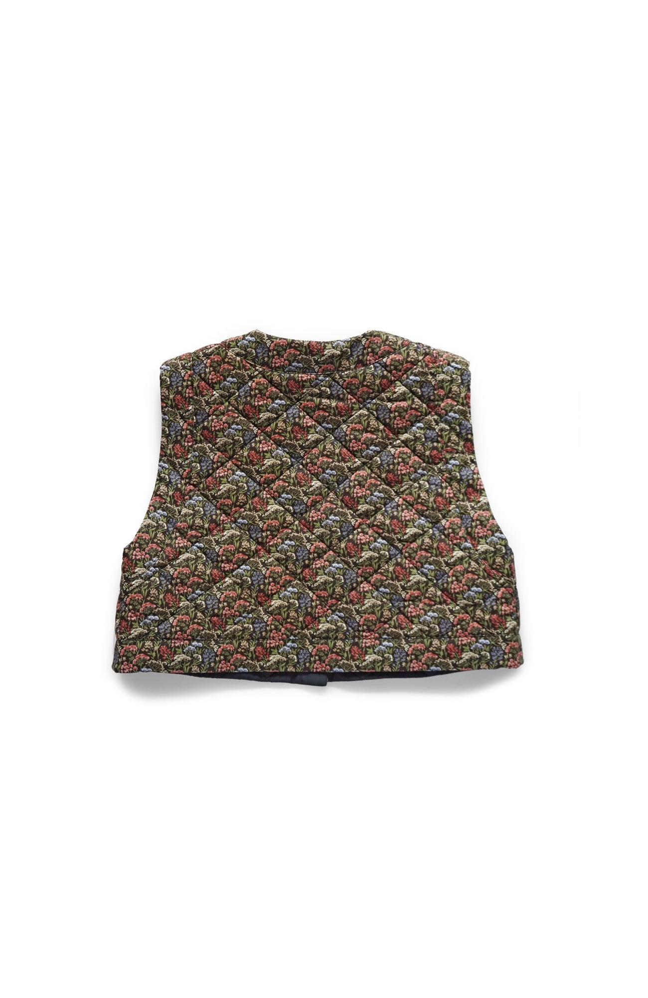 Reversible quilted short gilet (2024-25 Winter &amp; Pre-Spring Collection)