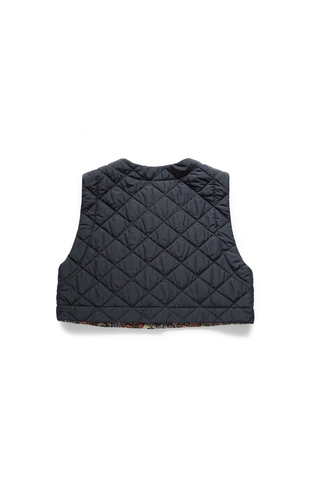 Reversible quilted short gilet (2024-25 Winter &amp; Pre-Spring Collection)