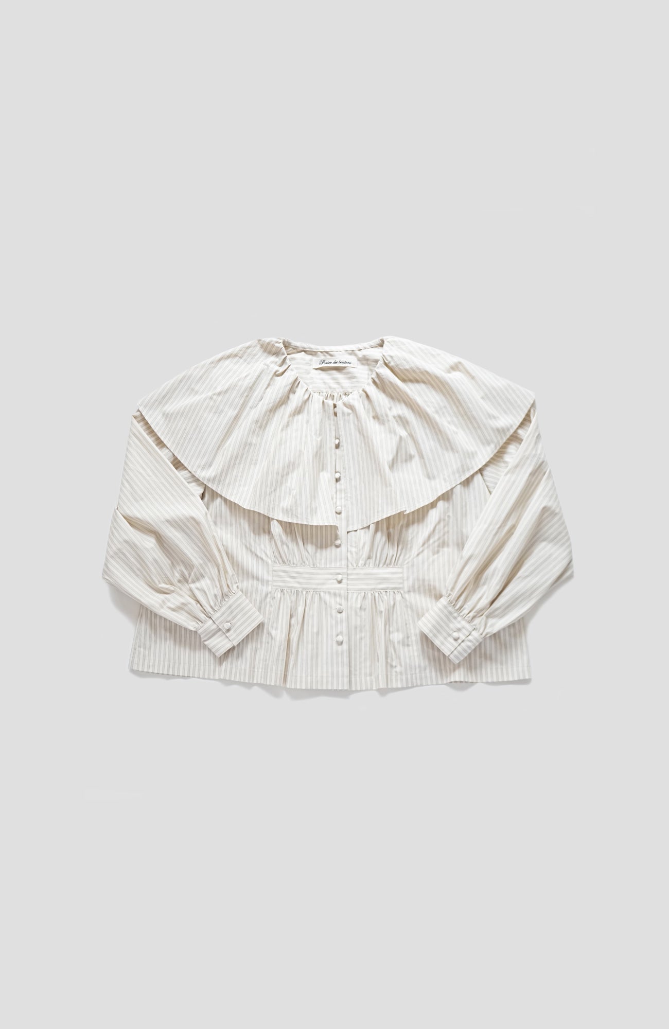 ワイドカラーブラウス/ストライプ(2025 Autumn & Winter Collection)