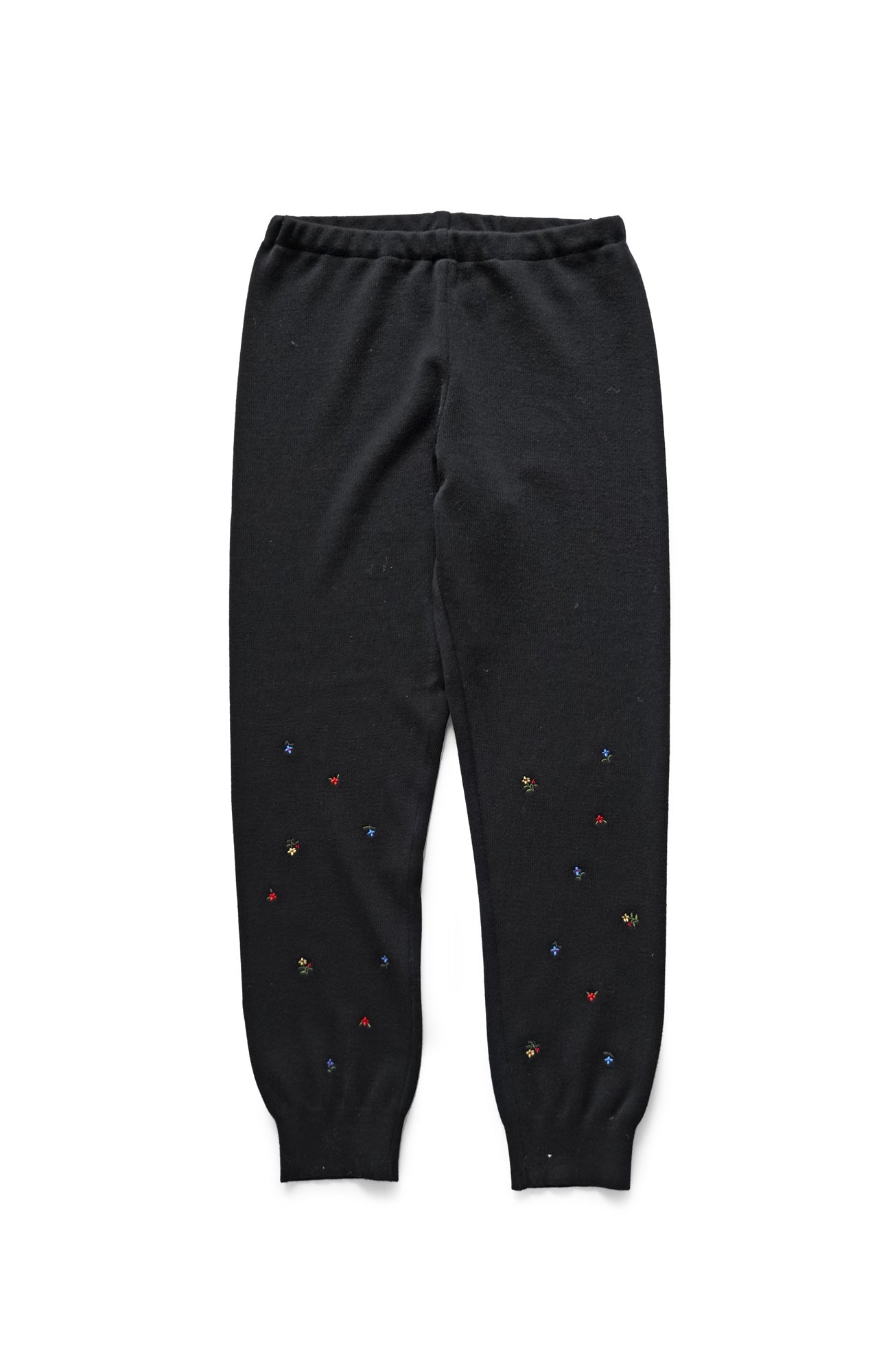 Flower Embroidery Fondant Knit Pants (2025 Autumn &amp; Winter Collection)