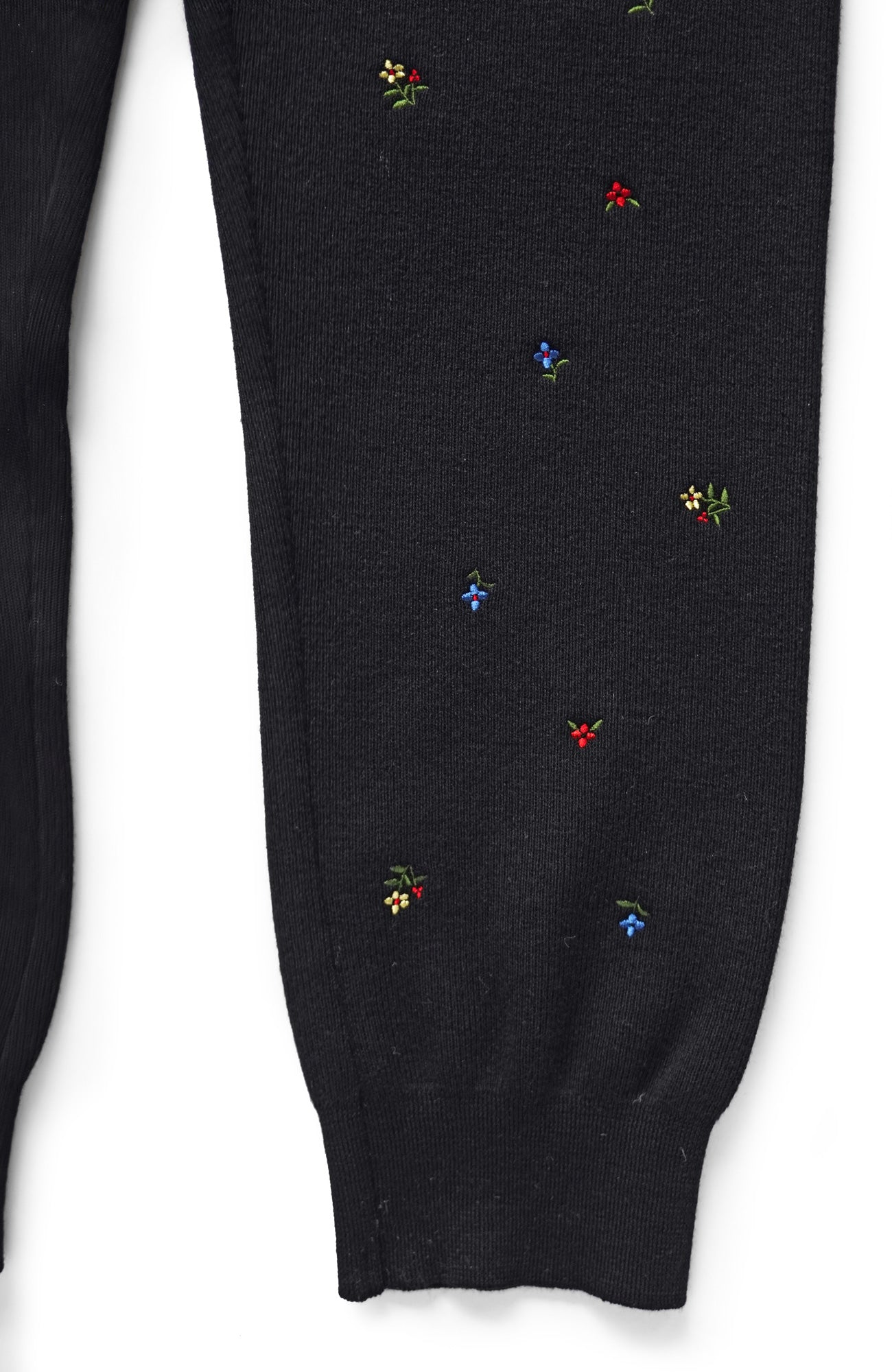 Flower Embroidery Fondant Knit Pants (2025 Autumn &amp; Winter Collection)