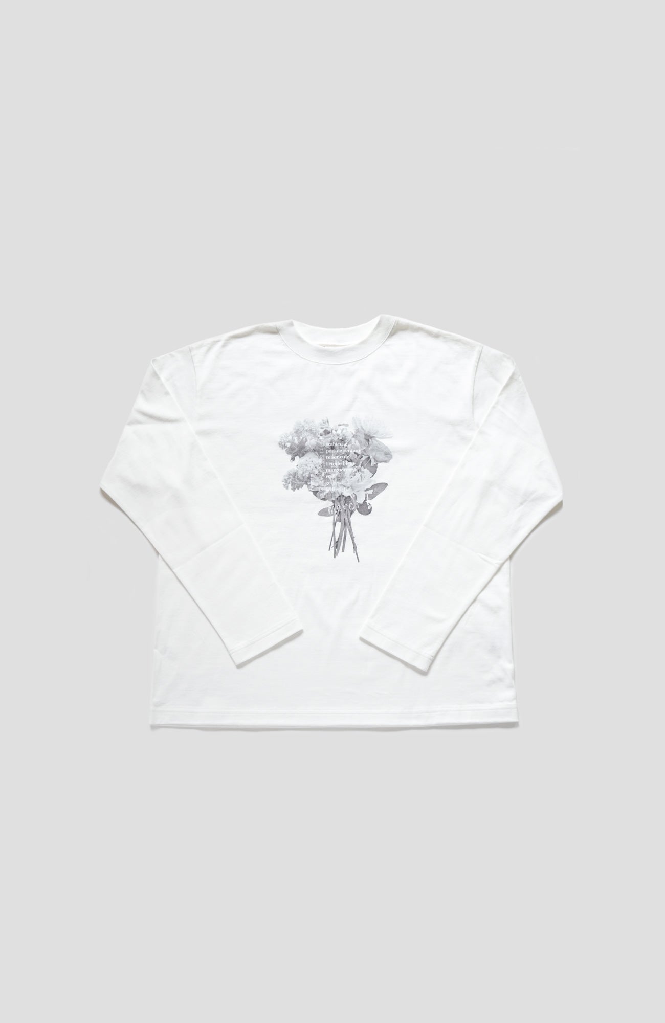 bouquet Long Sleeve T-Shirt Monochrome (2025 Autumn &amp; Winter Collection)