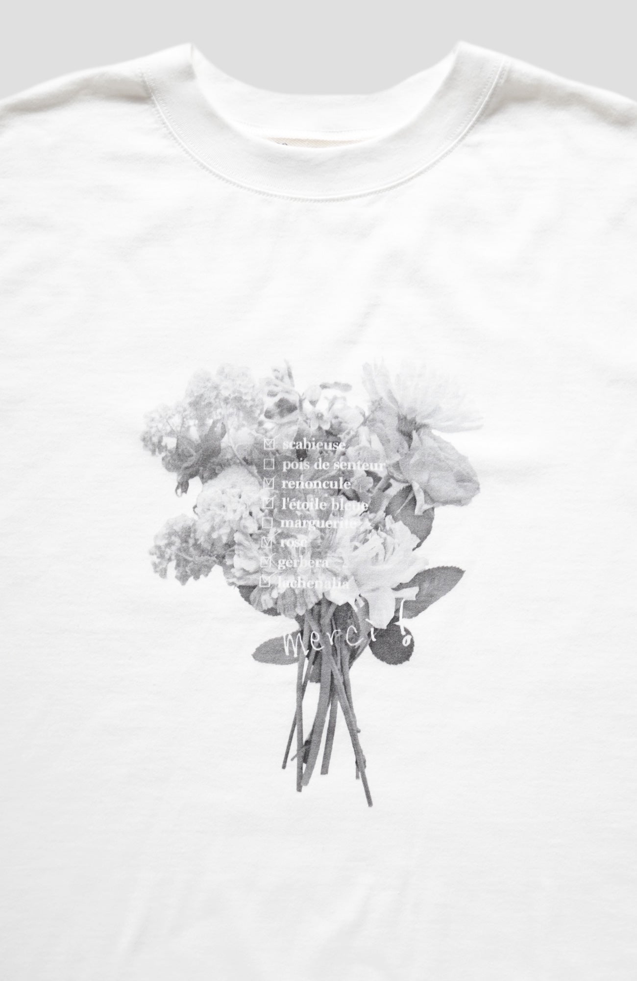 bouquet Long Sleeve T-Shirt Monochrome (2025 Autumn &amp; Winter Collection)
