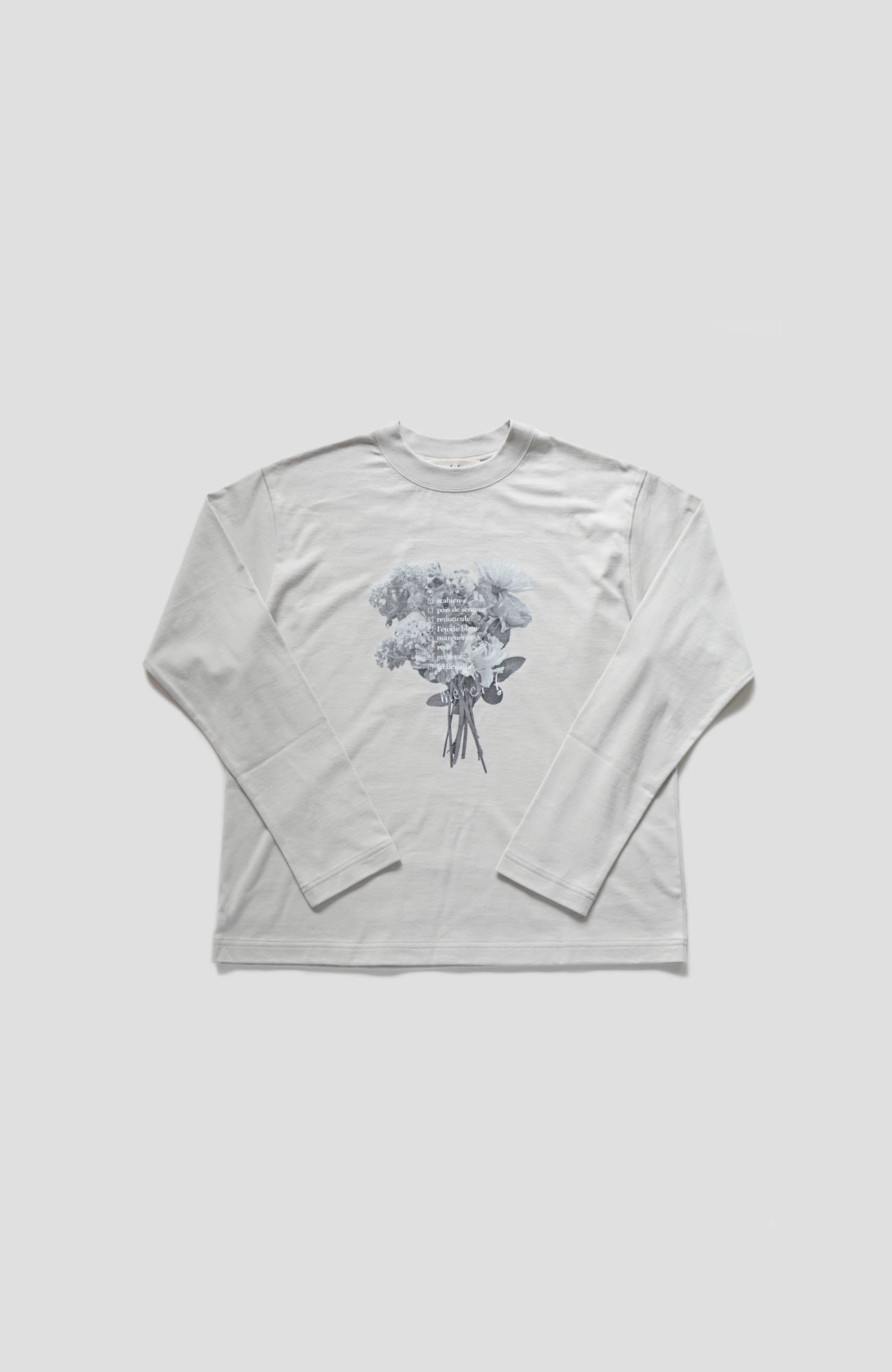 bouquet Long Sleeve T-Shirt Monochrome (2025 Autumn &amp; Winter Collection)