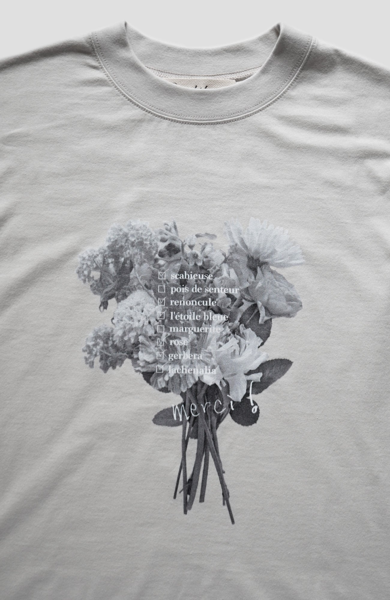 bouquet Long Sleeve T-Shirt Monochrome (2025 Autumn &amp; Winter Collection)