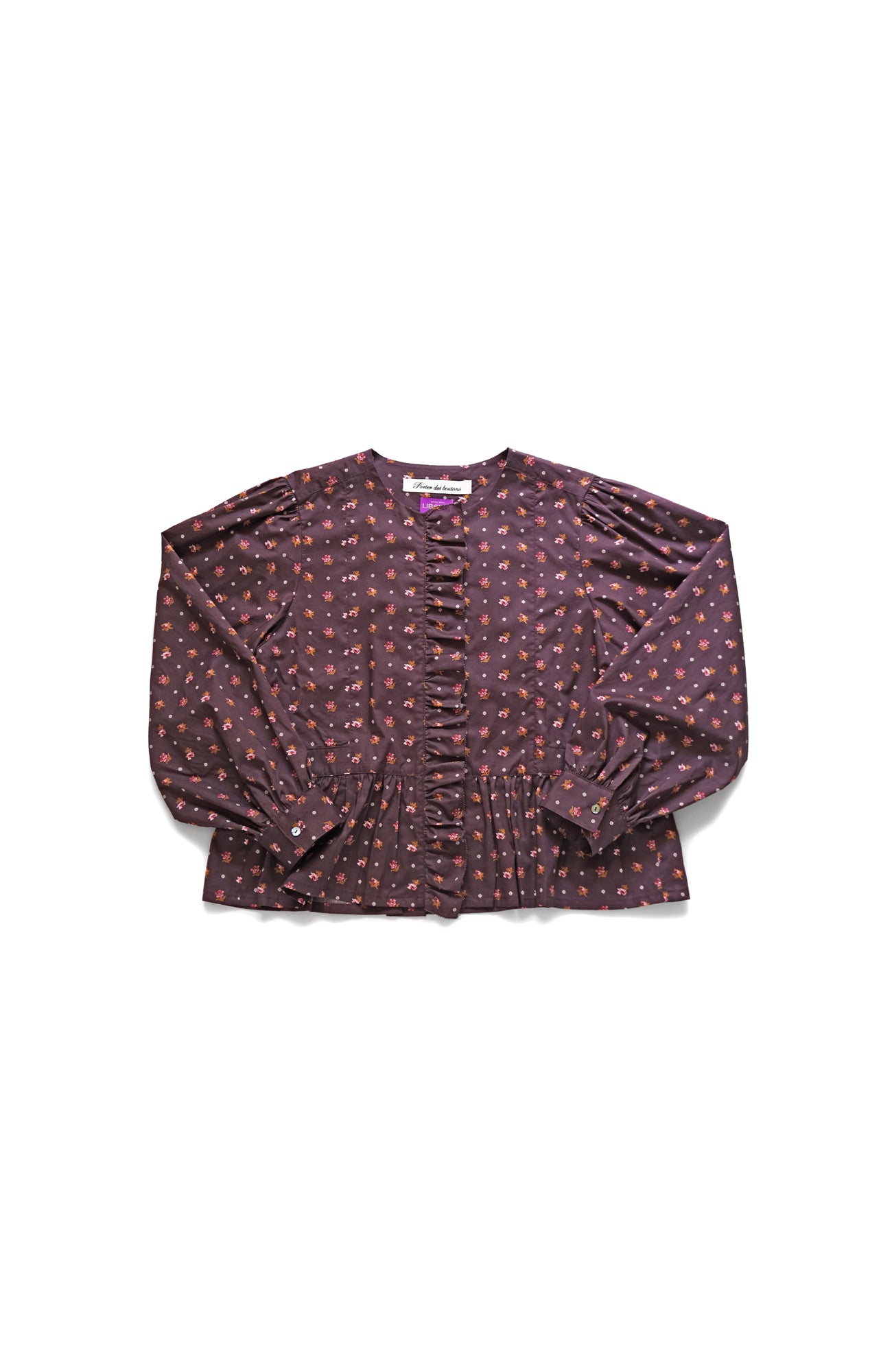 LIBERTY PRINTフロントフリルブラウス(2025-2026 Winter & Pre-spring Collection)