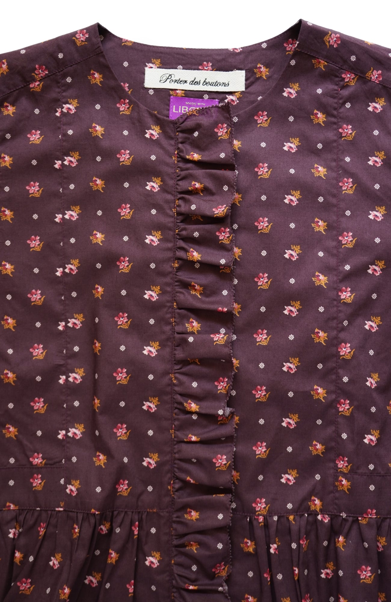 LIBERTY PRINTフロントフリルブラウス(2025-2026 Winter & Pre-spring Collection)