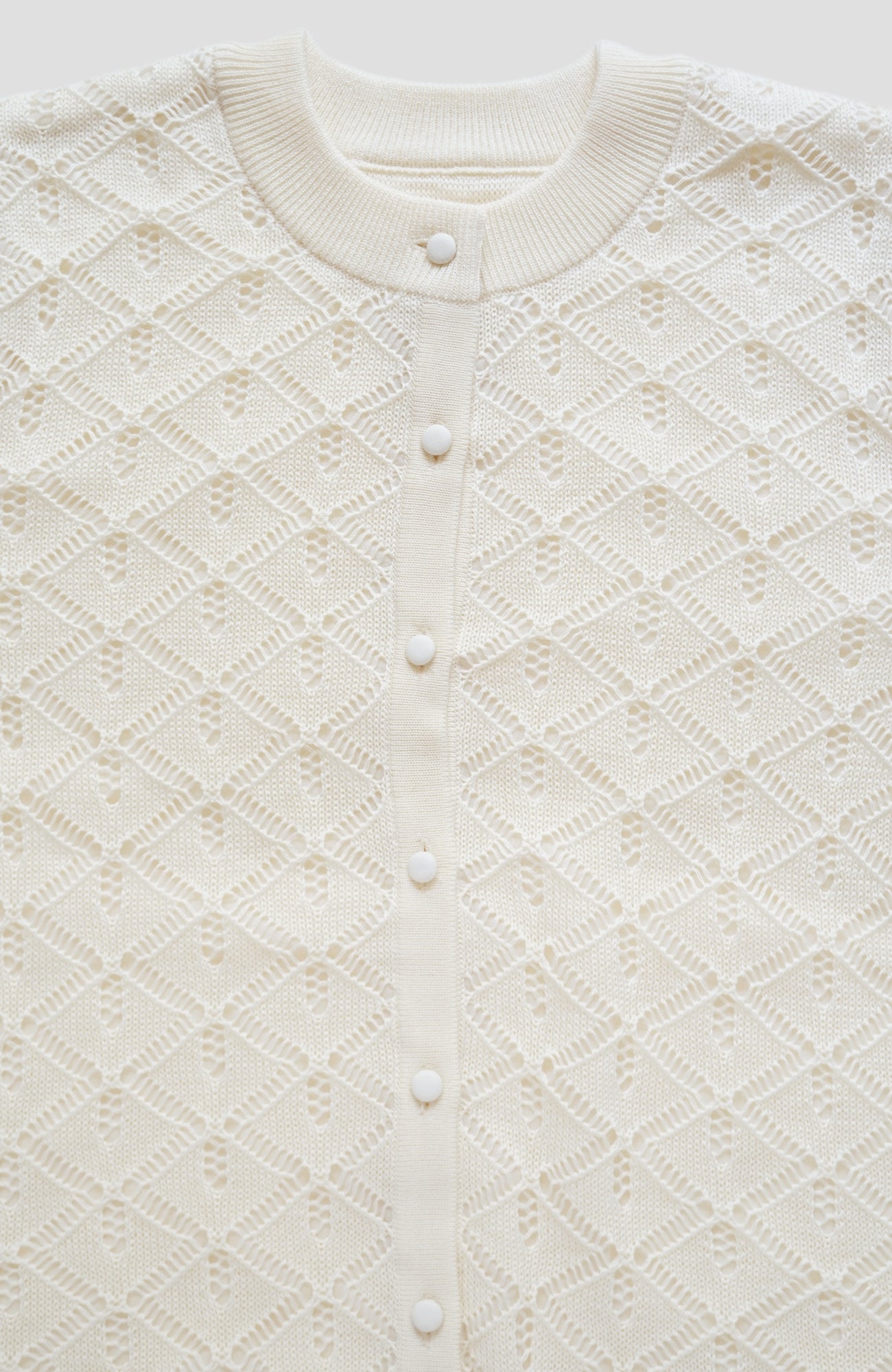 透かし編みバックスリットカーディガン(2025-2026 Winter & Pre-spring Collection)