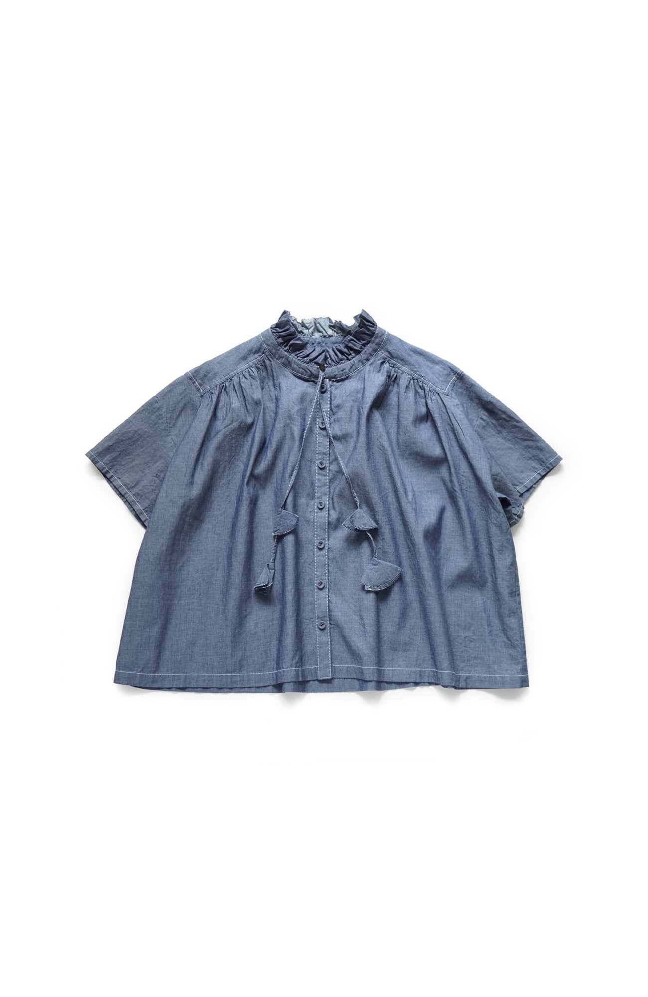 2.8ozデニムタッセルブラウス(2026 Summer Collection)