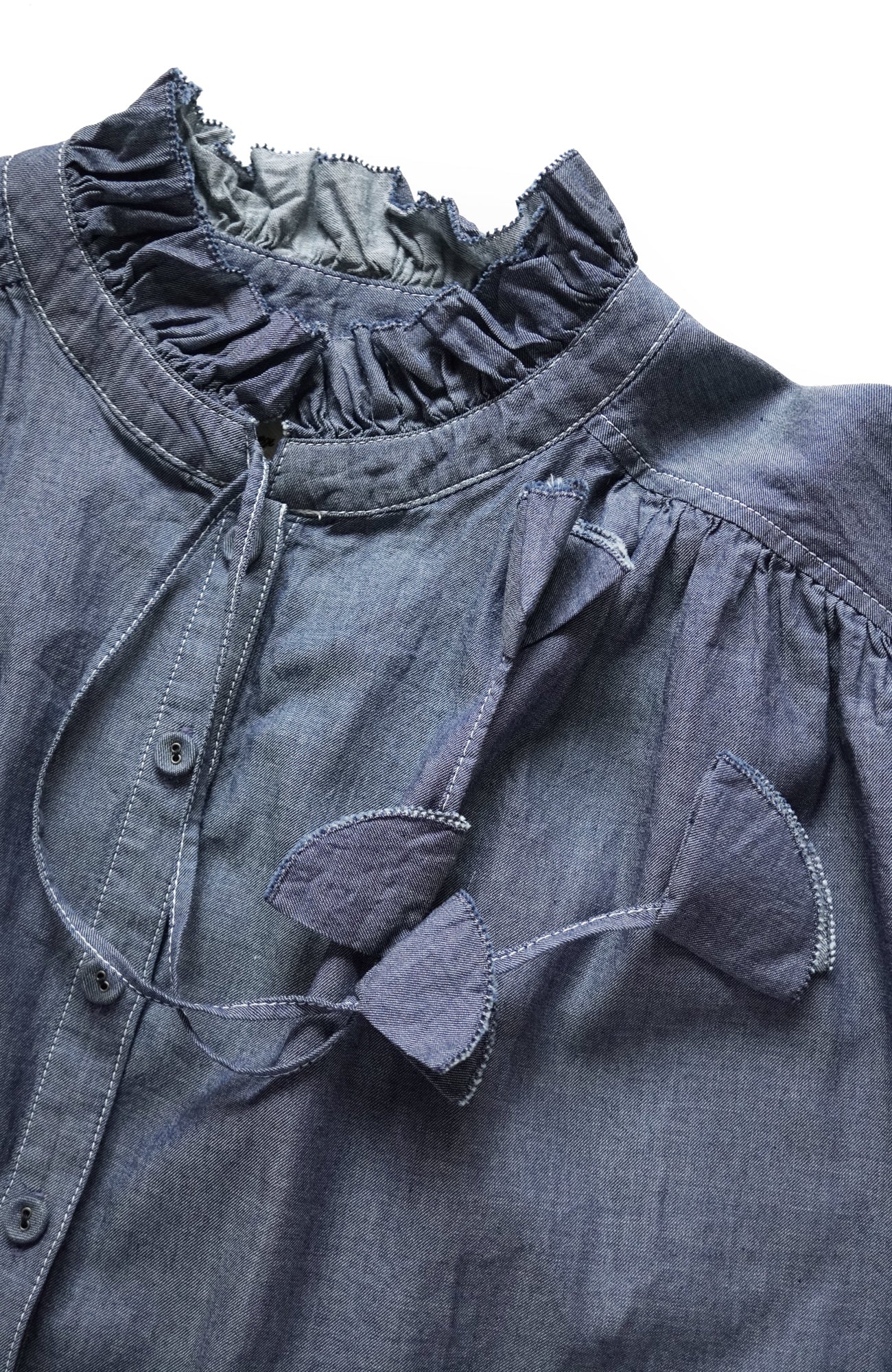 2.8ozデニムタッセルブラウス(2026 Summer Collection)