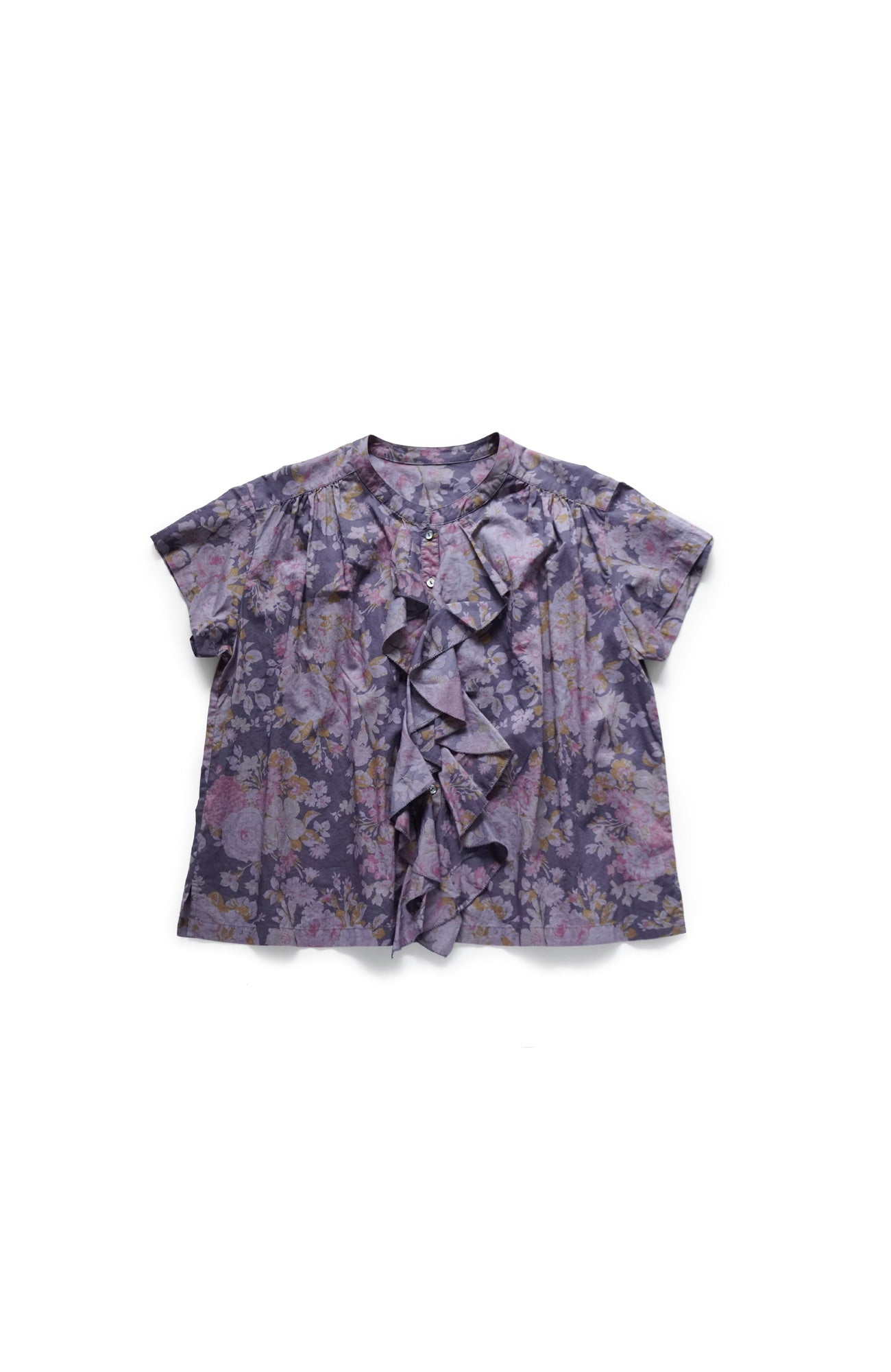 LIBERTY PRINTフロントラッフルブラウス(2026 Summer Collection)