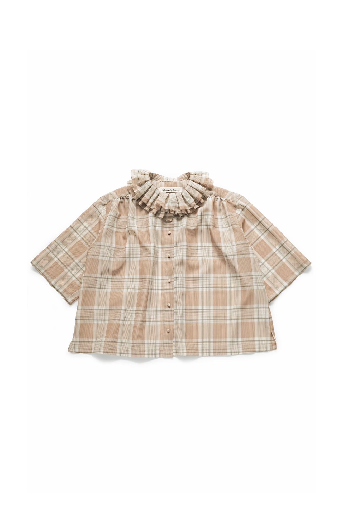 シアーチェックダブルタックカラーブラウス(2026 Summer Collection)