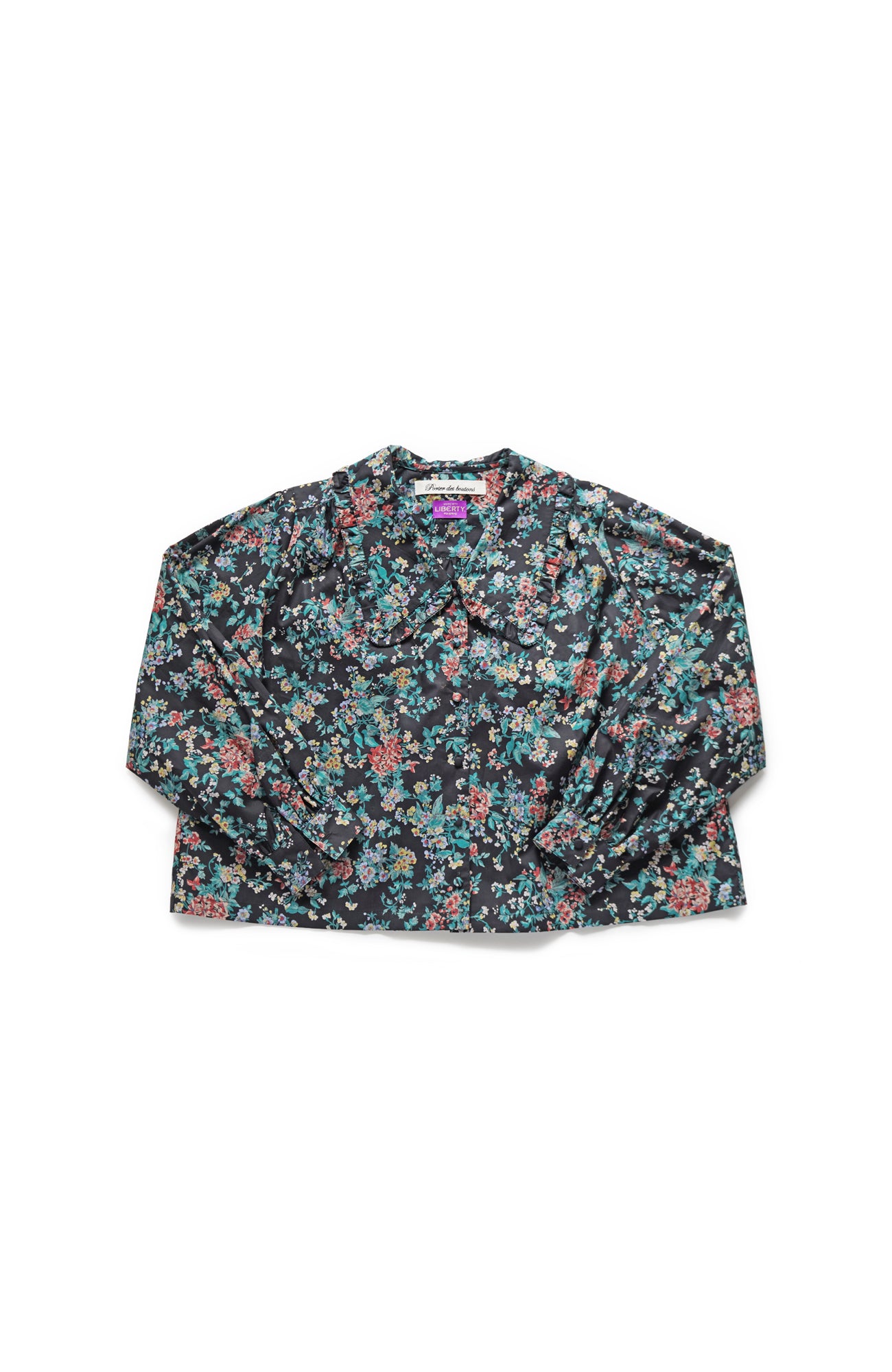 LIBERTY PRINTフラットフリルカラーブラウス(2026-2027 Winter & Pre-spring Collection)