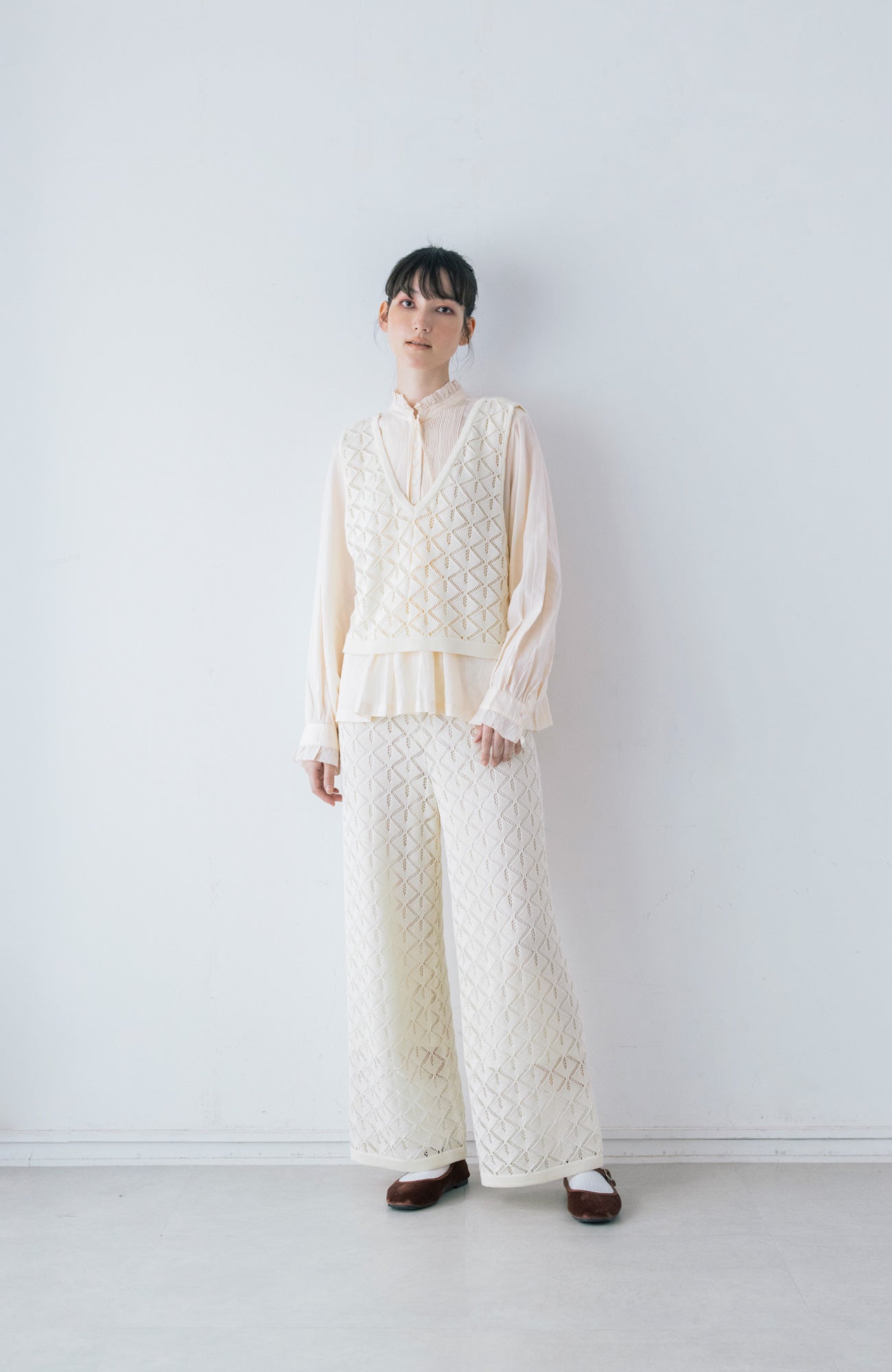 透かし編みニットパンツ(2025-2026 Winter & Pre-spring Collection)