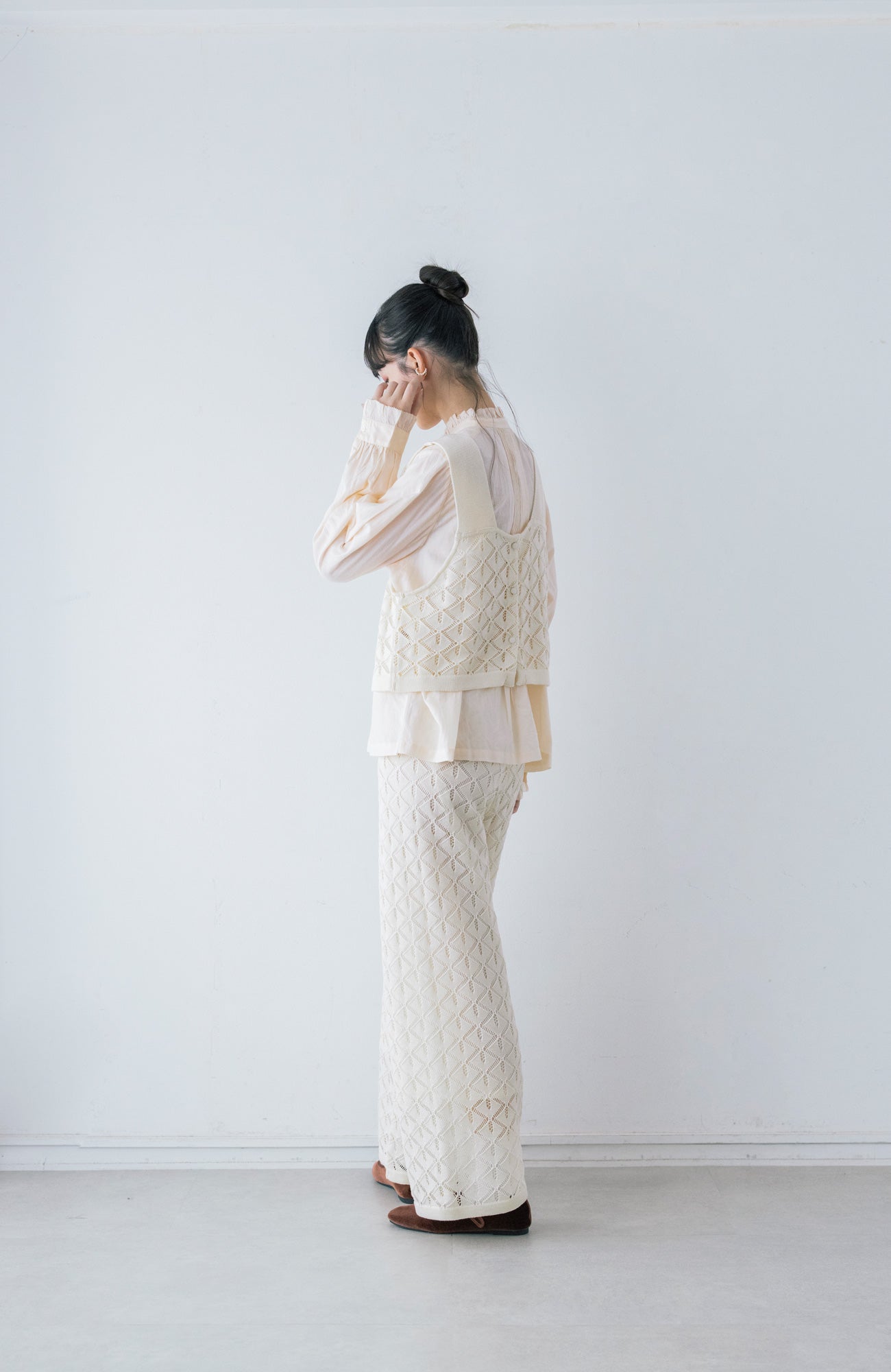 透かし編み2wayニットベスト(2025-2026 Winter & Pre-spring Collection)