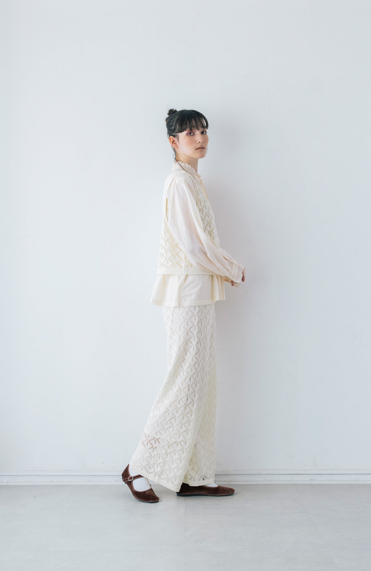 透かし編み2wayニットベスト(2025-2026 Winter & Pre-spring Collection)