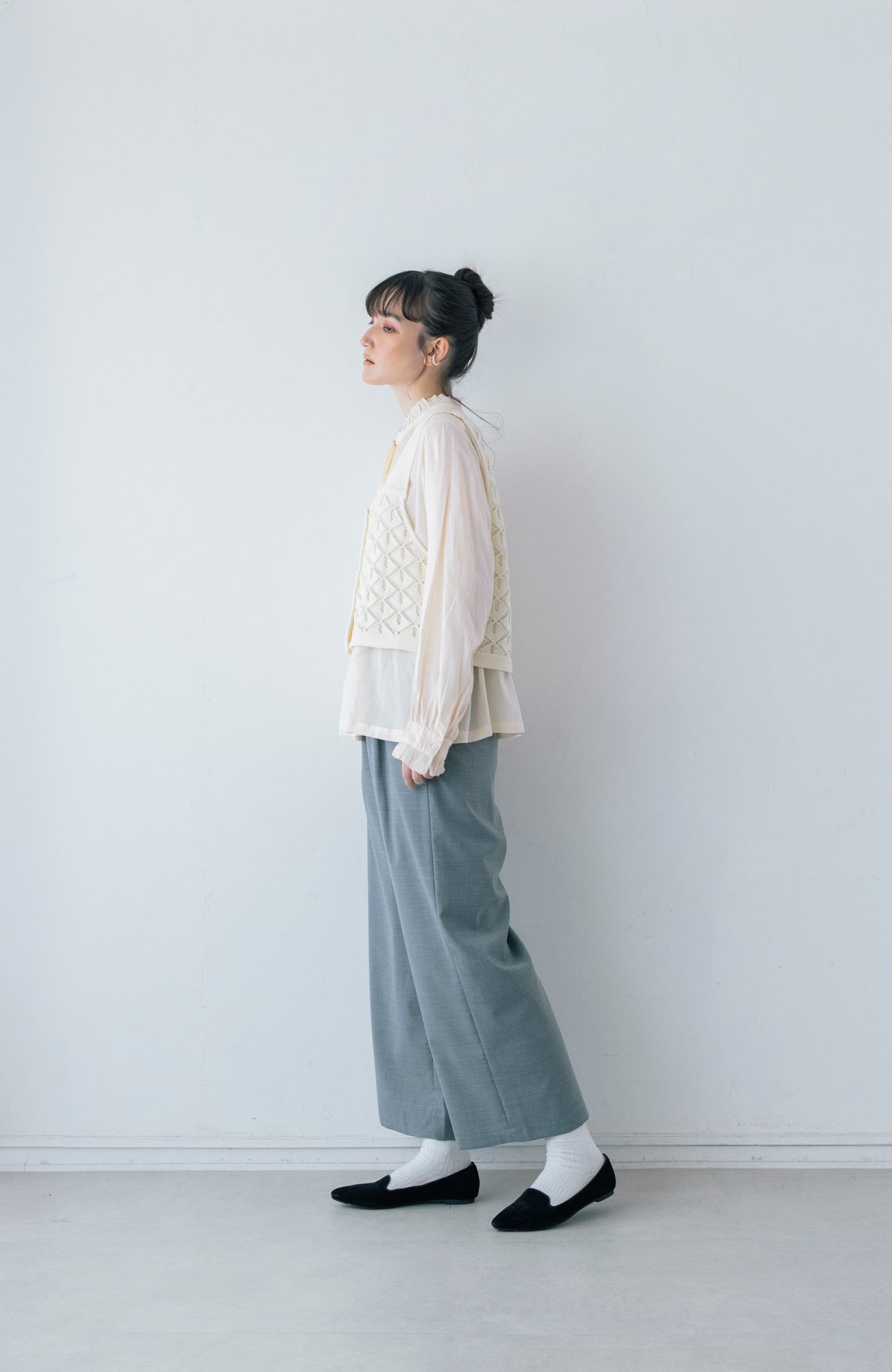 透かし編み2wayニットベスト(2025-2026 Winter & Pre-spring Collection)