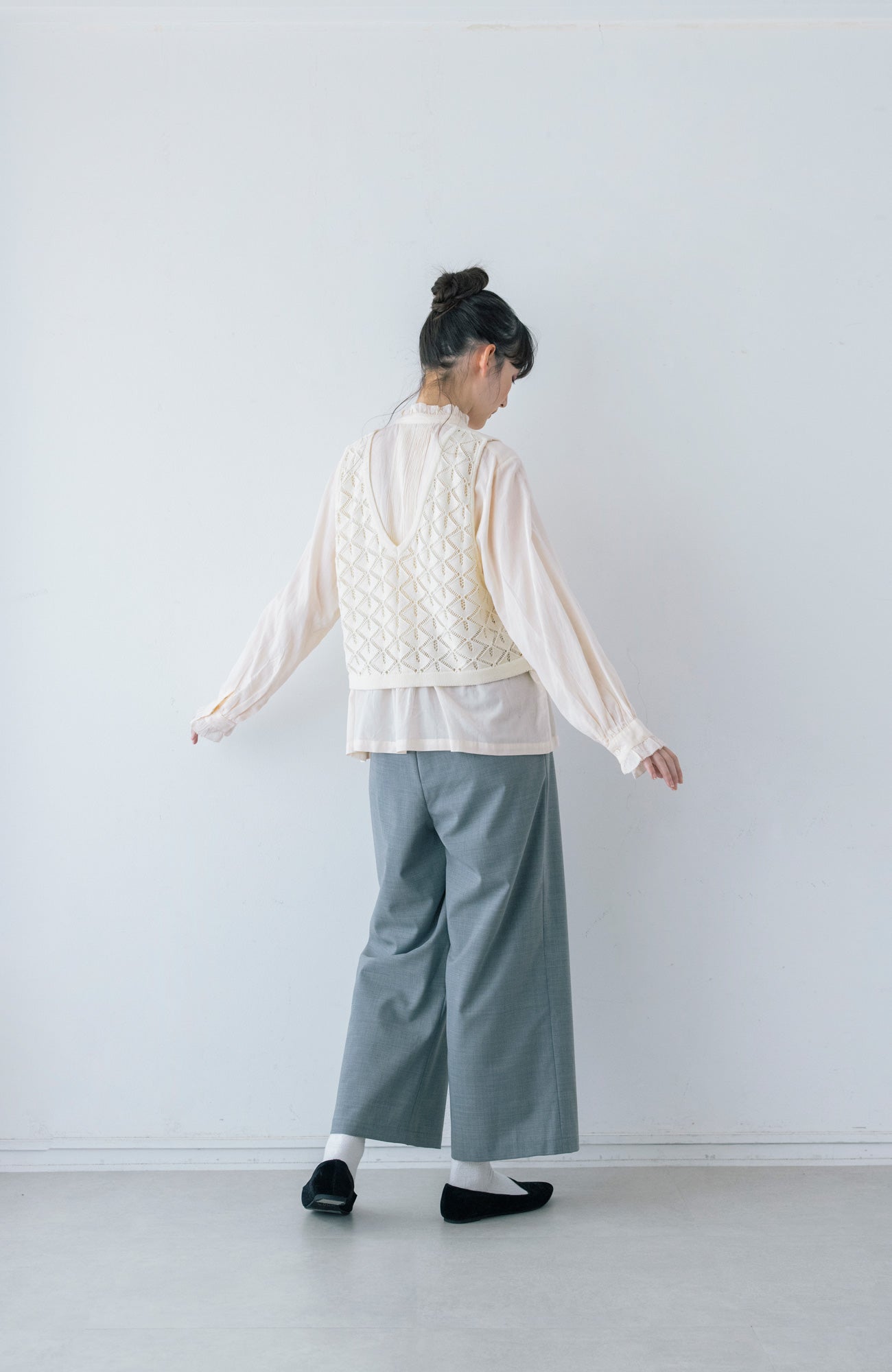 透かし編み2wayニットベスト(2025-2026 Winter & Pre-spring Collection)