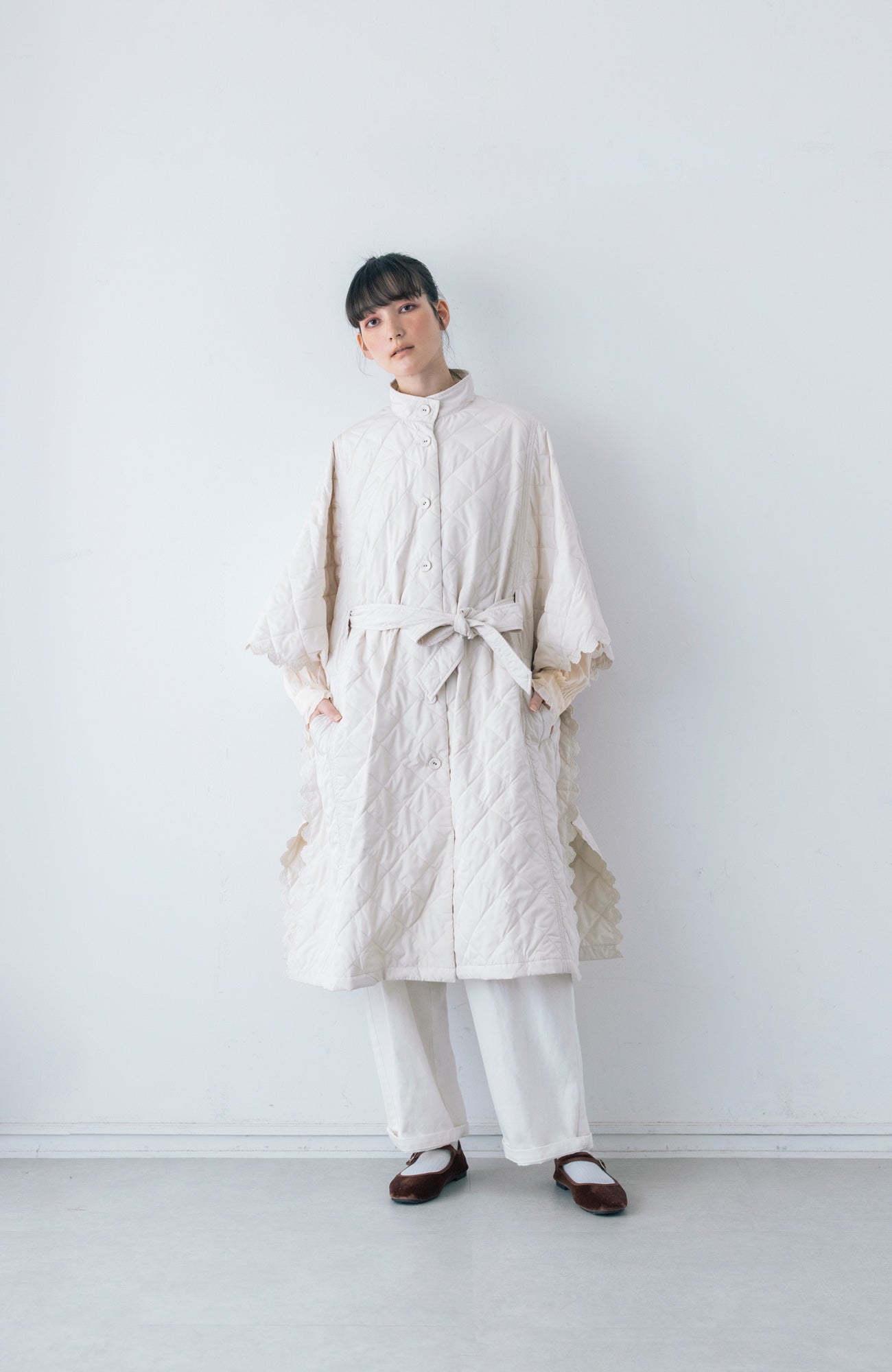 キルティングスカラップポンチョコート(2025-2026 Winter & Pre-spring Collection)