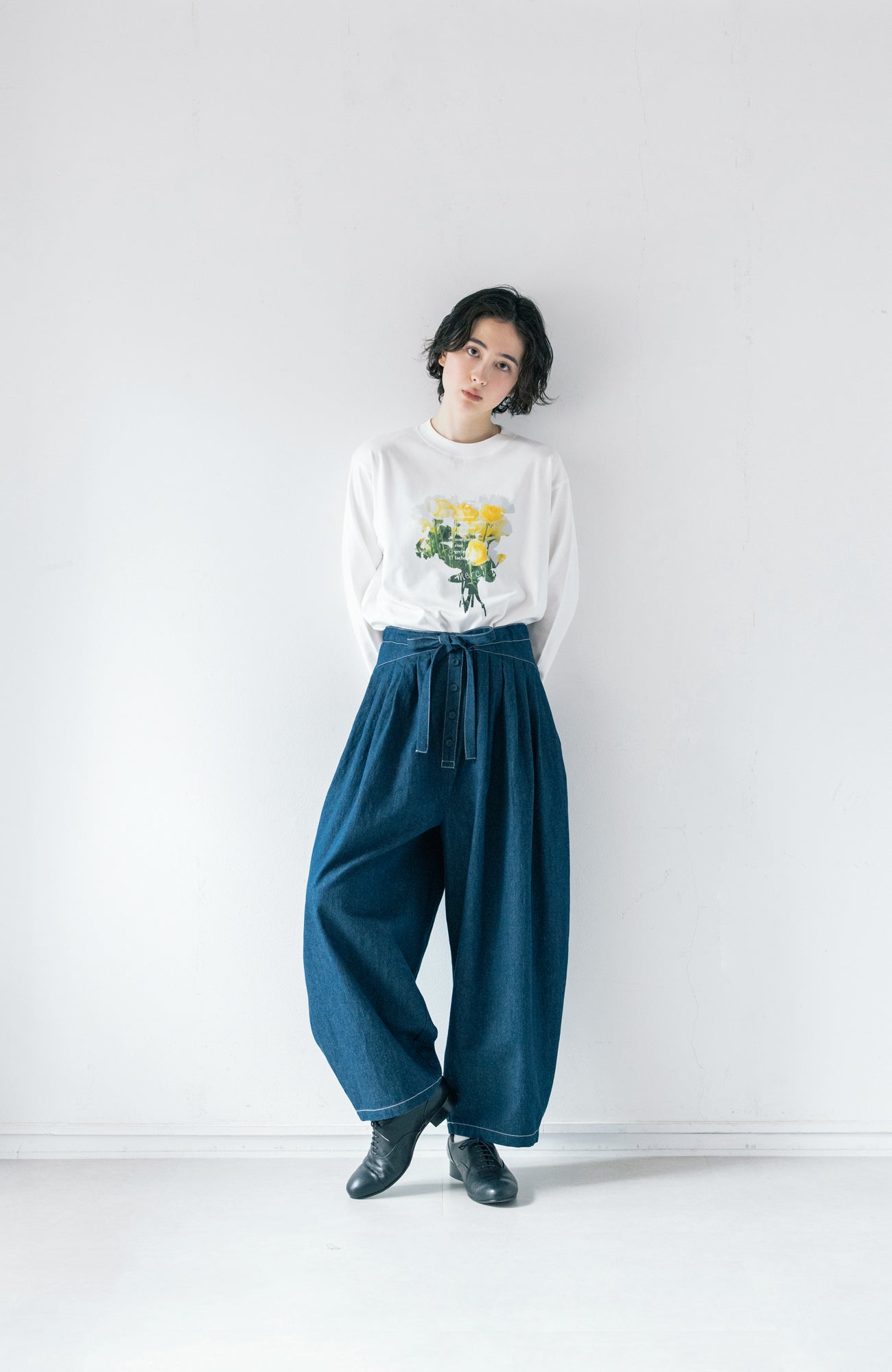 bouquet long sleeve T-shirt collar (2025 Autumn &amp; Winter Collection)
