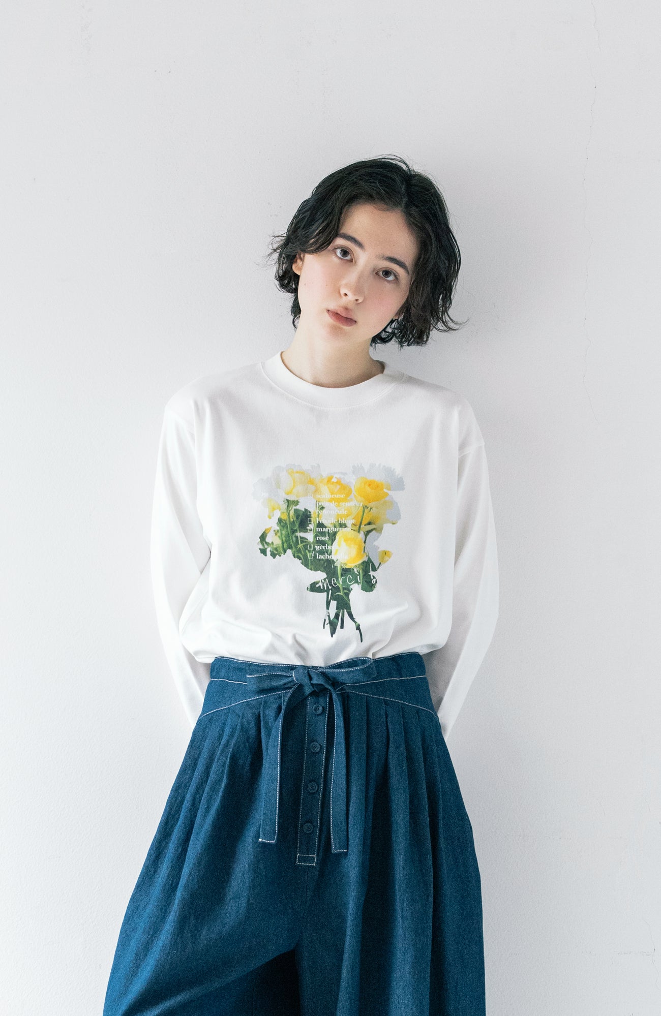 bouquet long sleeve T-shirt collar (2025 Autumn &amp; Winter Collection)