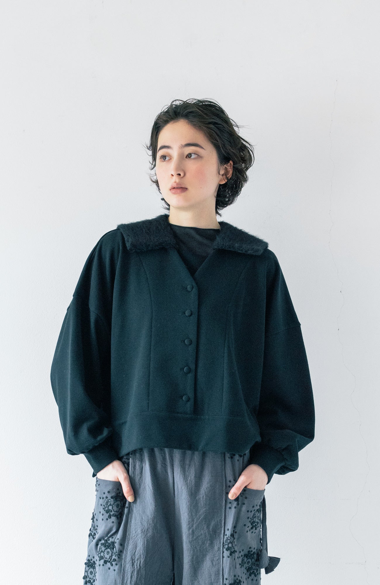 Shaggy Sailor Collar Pullover (2025 Autumn &amp; Winter Collection)